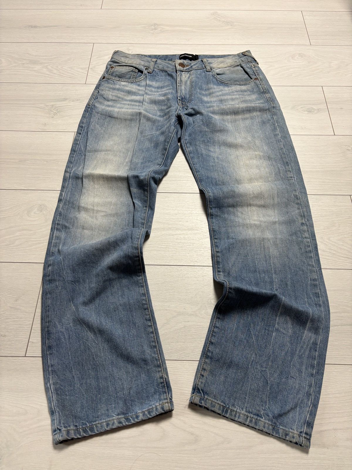Japanese Brand vintage y2k baggy faded fishbone jeans japan if six was nine Size US 33 - 2 Thumbnail