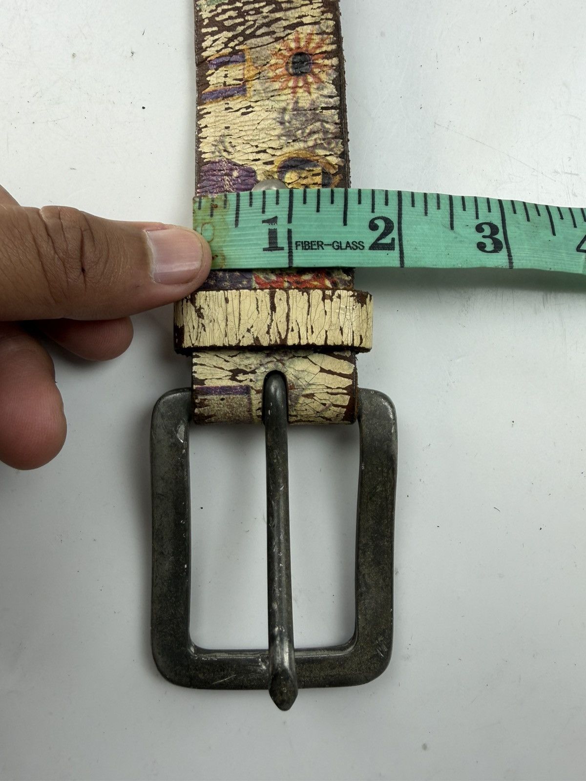 Japanese Brand vintage style distressed leather belt tc51 Size 36 - 11 Thumbnail