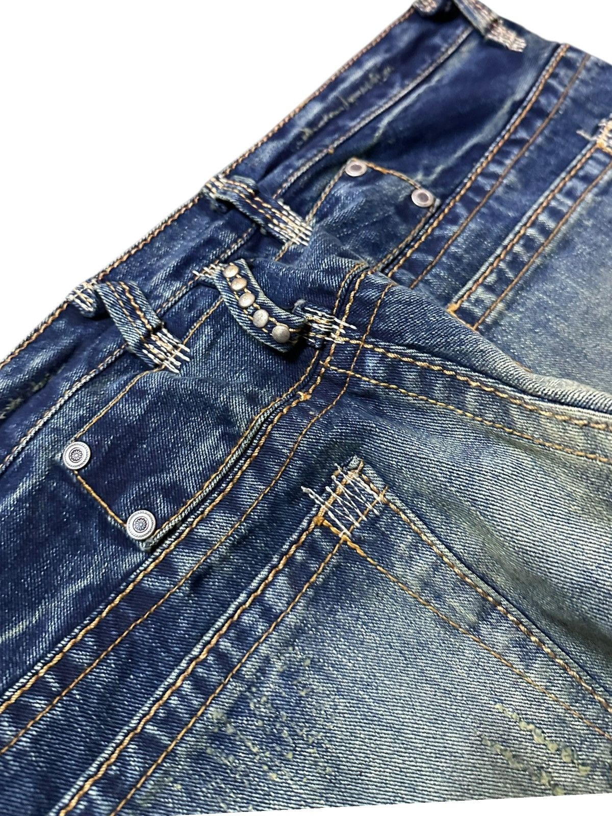 Tornado Mart Vintage Legendary Outfit Grunge Mudwash Honeycomb Denim Size US 35 - 7 Thumbnail