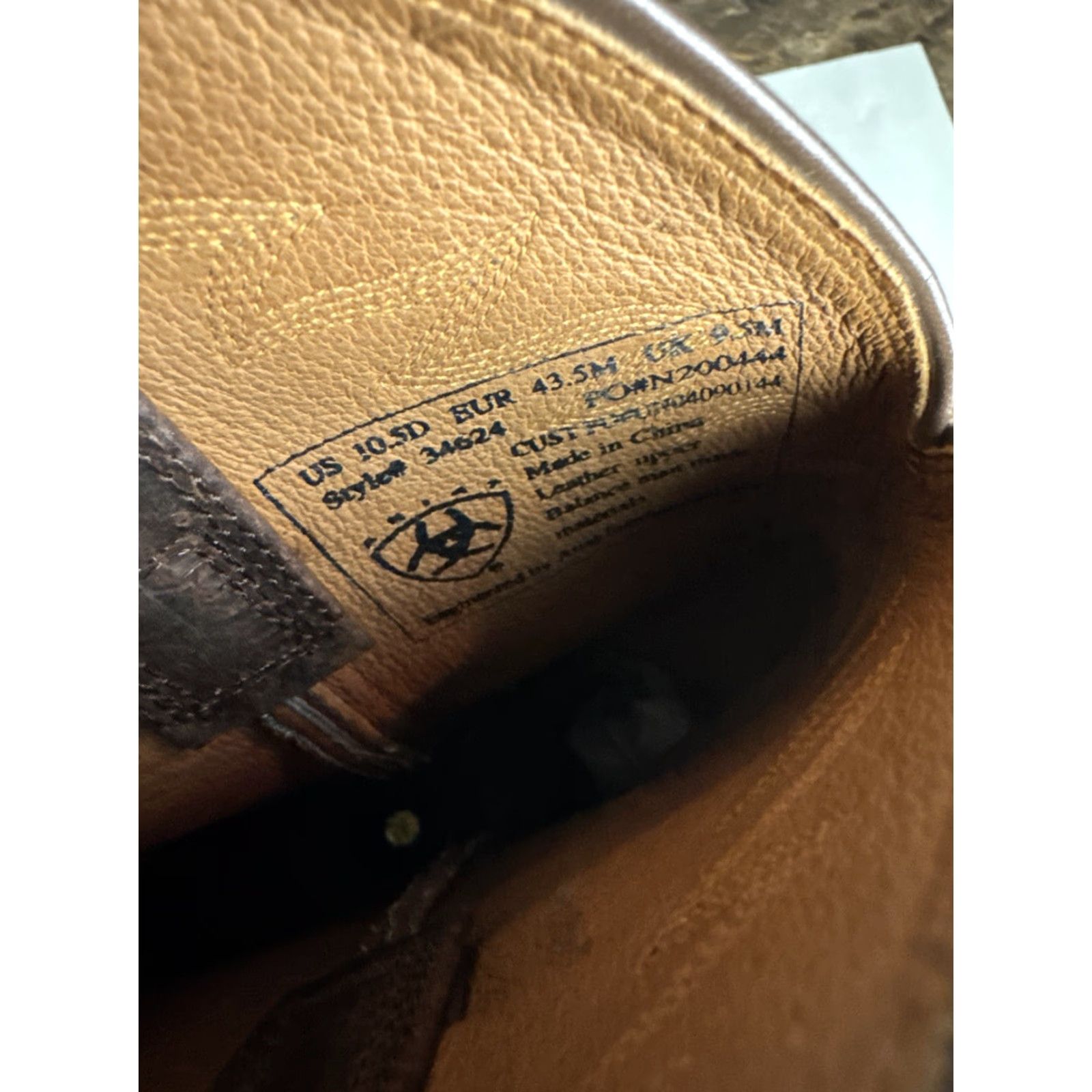 Ariat Ariat 34624 Brown Leather Cowboy Western Boots Mens Sz 10.5 EUC Leather Upper Outsole Western Style Cowboy Theme 1990s? Size US 11 / EU 44 - 6 Thumbnail