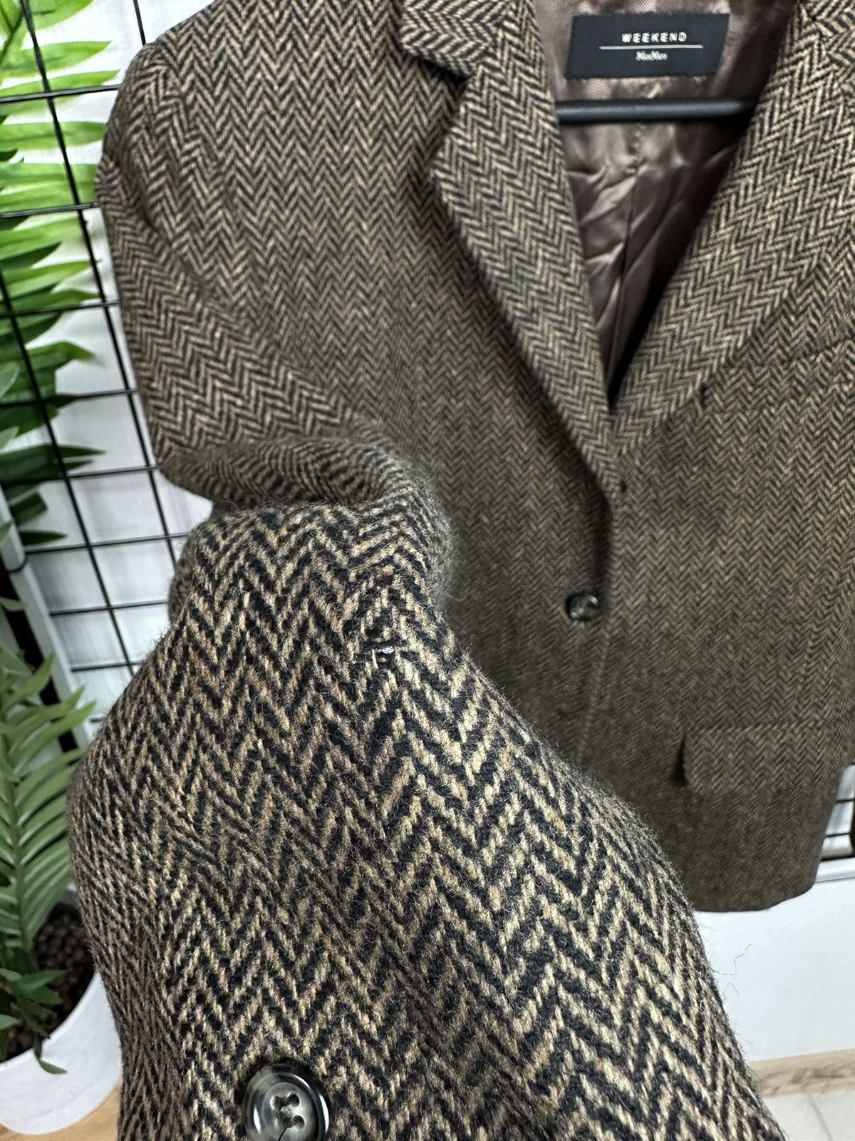 Max Mara × Weekend Max Mara WEEKEND MAX MARA wool blazer women jacket tweed 8 size Size M / US 6-8 / IT 42-44 - 11 Thumbnail