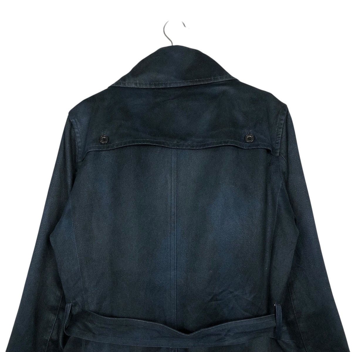 Japanese Brand Tornado Mart Archive Black Denim Trench Coat w/ Belt Size US L / EU 52-54 / 3 - 10 Thumbnail