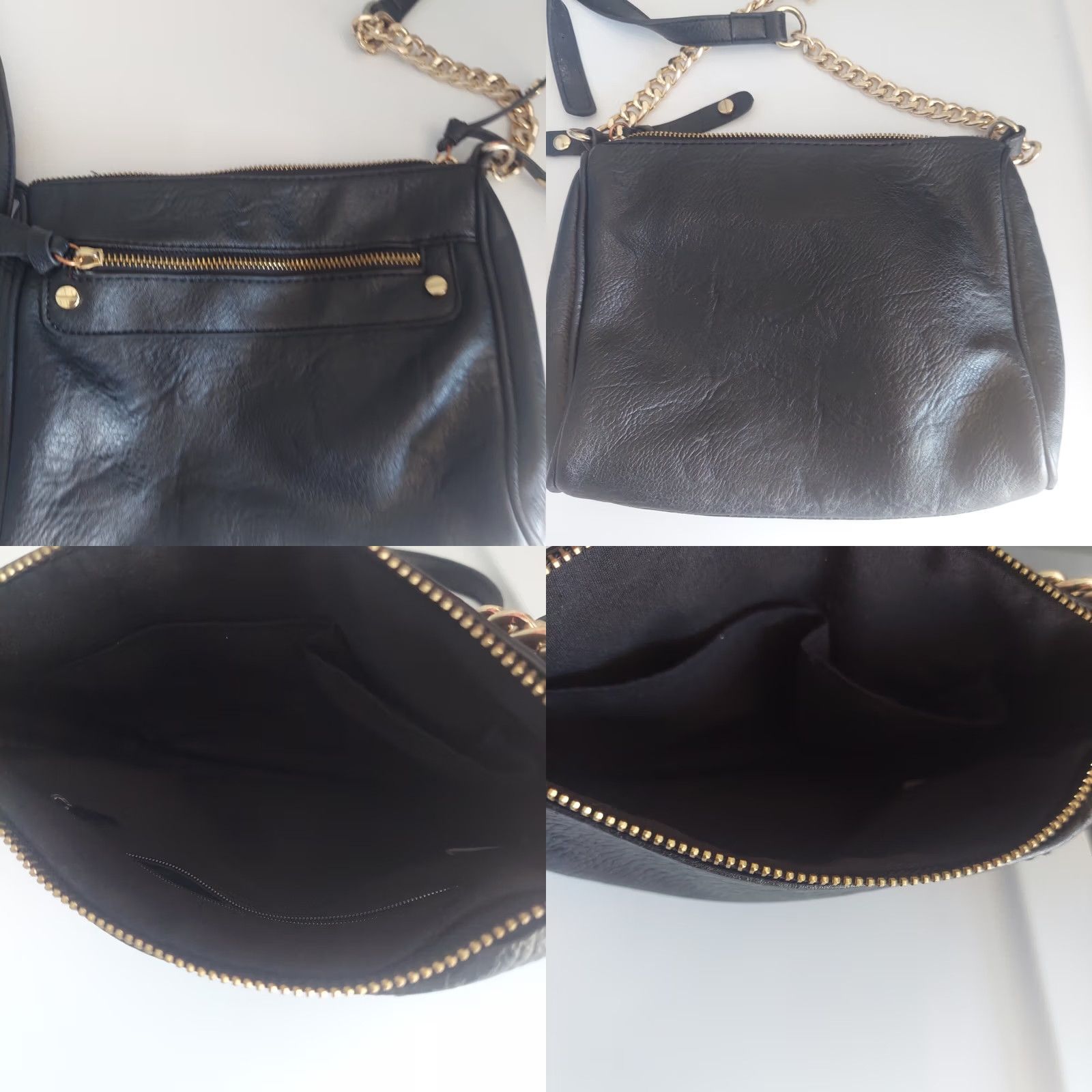 Vintage BP Gold Chain Black Crossbody Purse Bag Size ONE SIZE - 8 Thumbnail