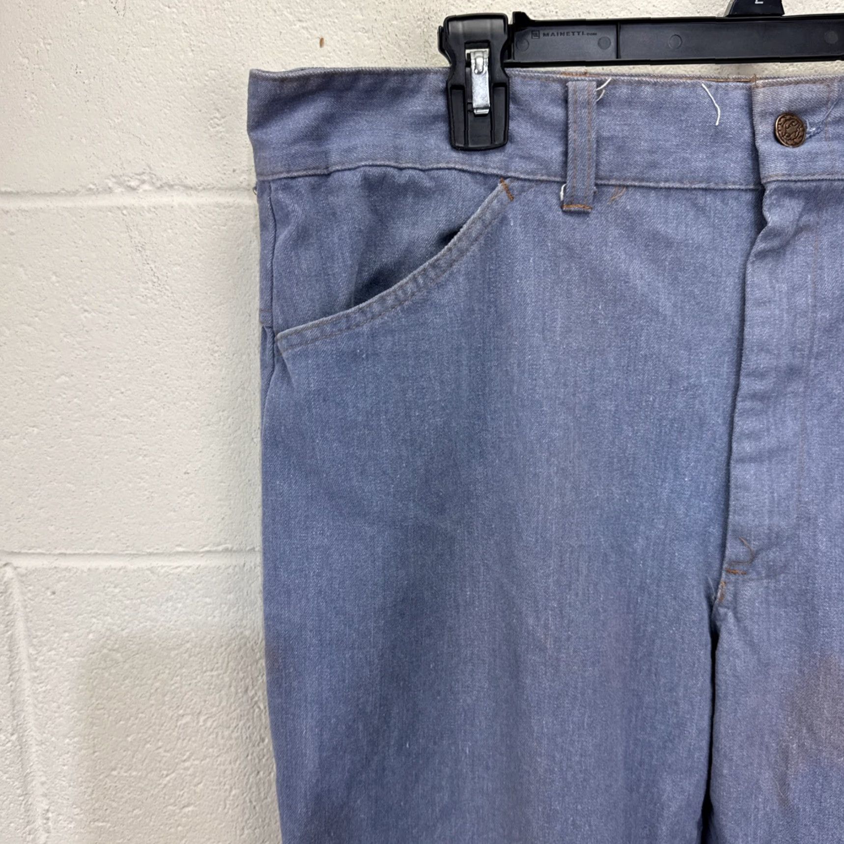 Denime VINTAGE Oak Leaf Scoville 70s Bootcut Jeans 38x34 Blue Mid Rise Mens Size US 38 / EU 54 - 2 Thumbnail