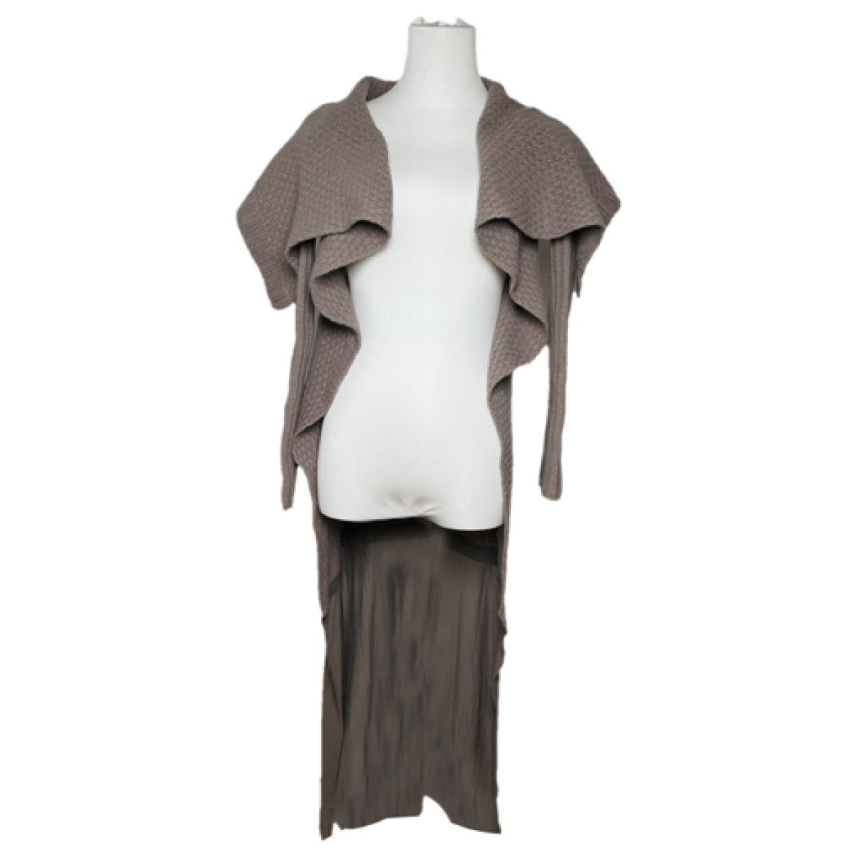 Rick Owens Grey Wool Trench Coat Size S / US 4 / IT 40 - 1 Thumbnail