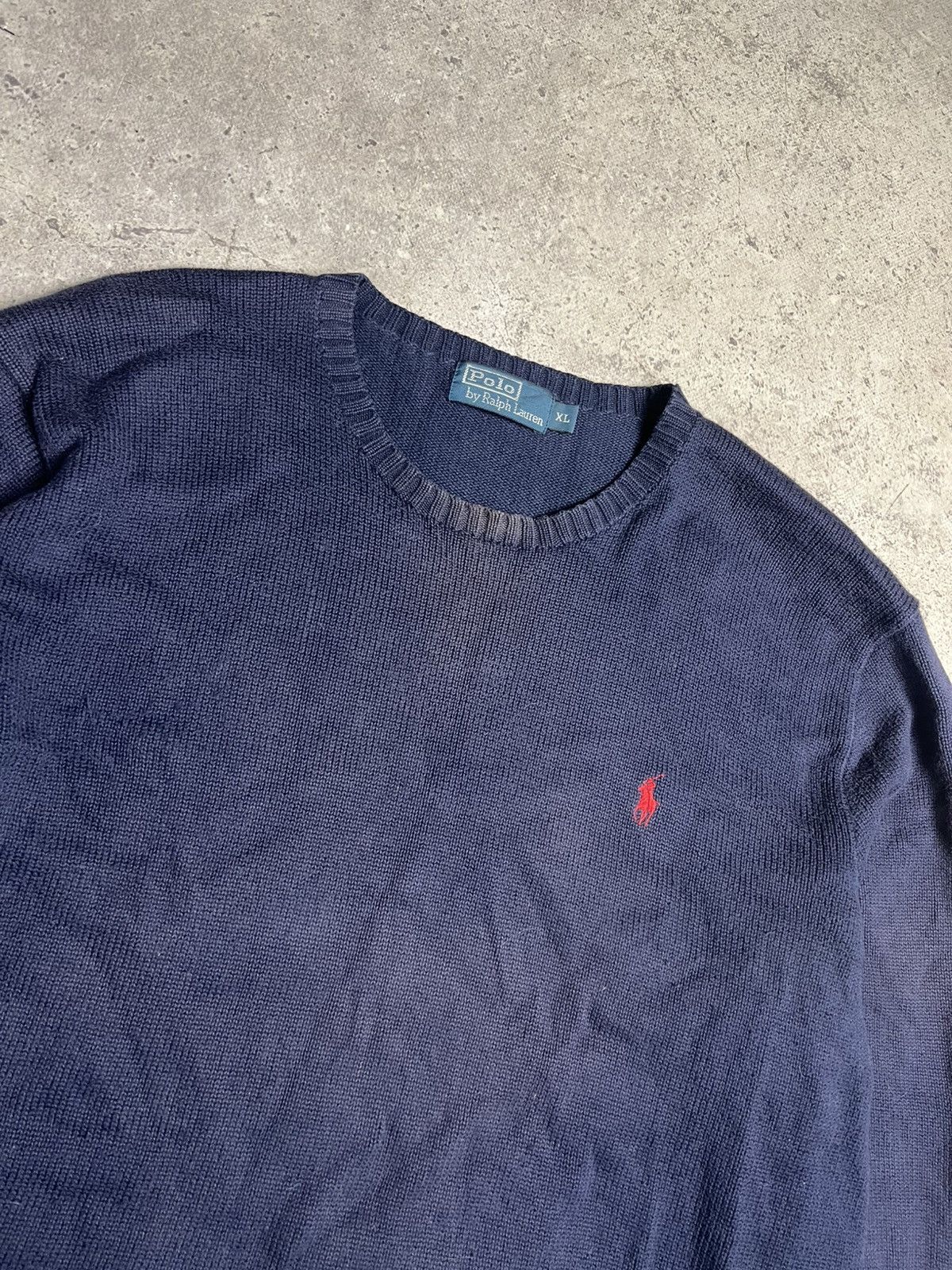 Ralph Lauren Polo Ralph Lauren Sweater Pullover Blue Cotton 90s Classic Size US XL / EU 56 / 4 - 2 Thumbnail