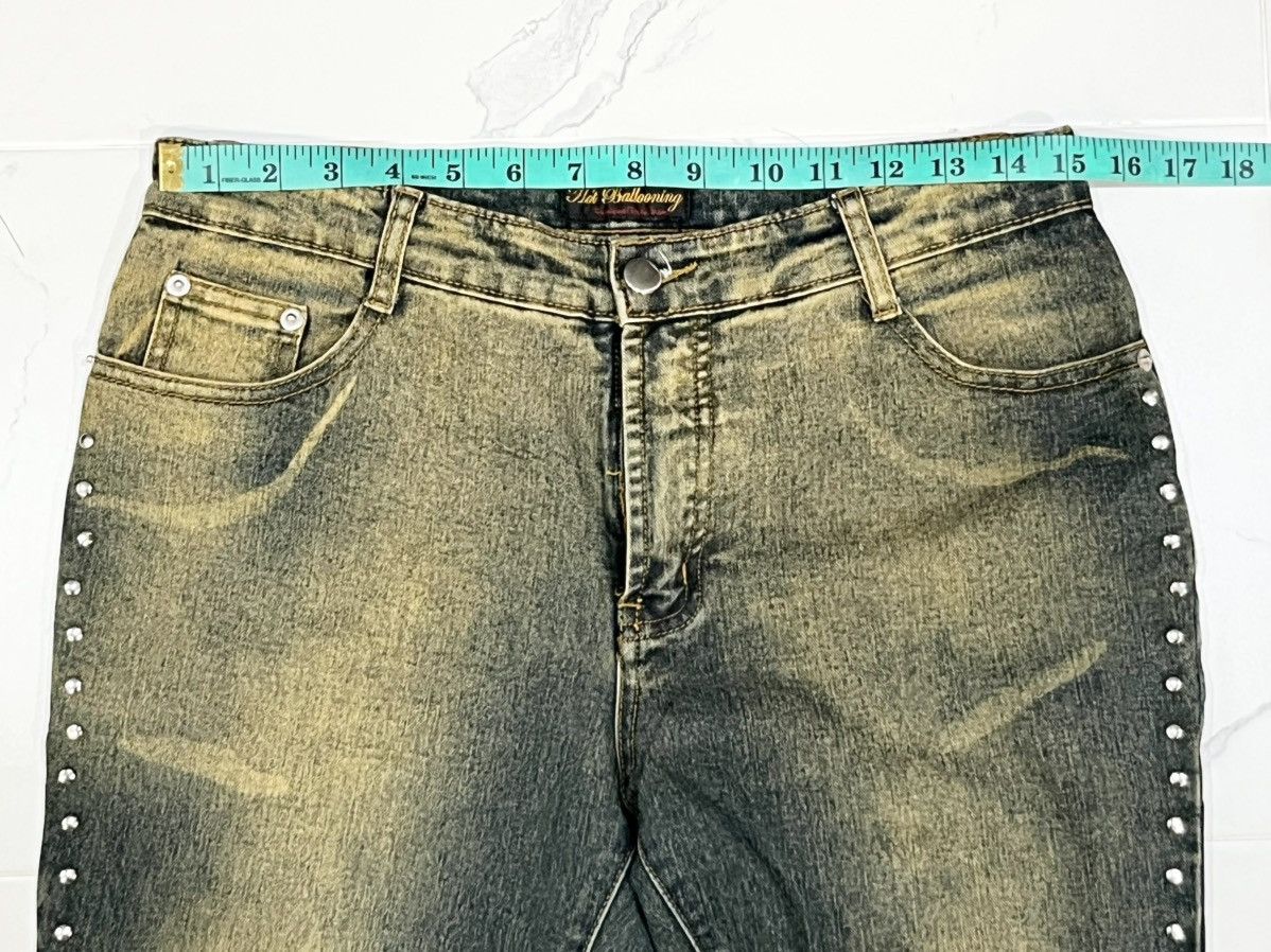 Japanese Brand Japan Hot Ballooning Mud Wash Studded Flared Jeans Size US 30 / EU 46 - 17 Thumbnail
