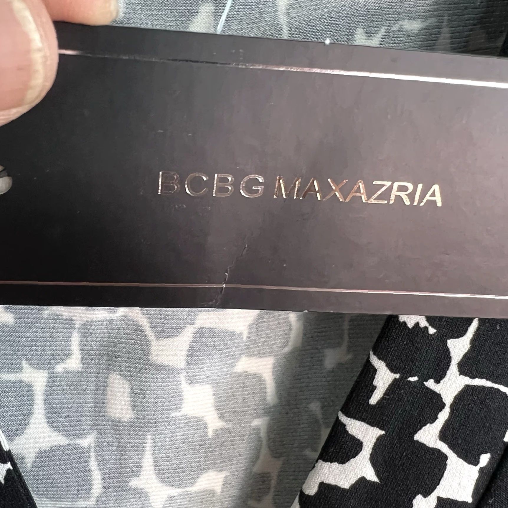 Bcbgmaxazria BCBG Maxazaria Animal Print Wrap Open Dress Women’s M Black-And-White NWT Size M / US 6-8 / IT 42-44 - 7 Thumbnail