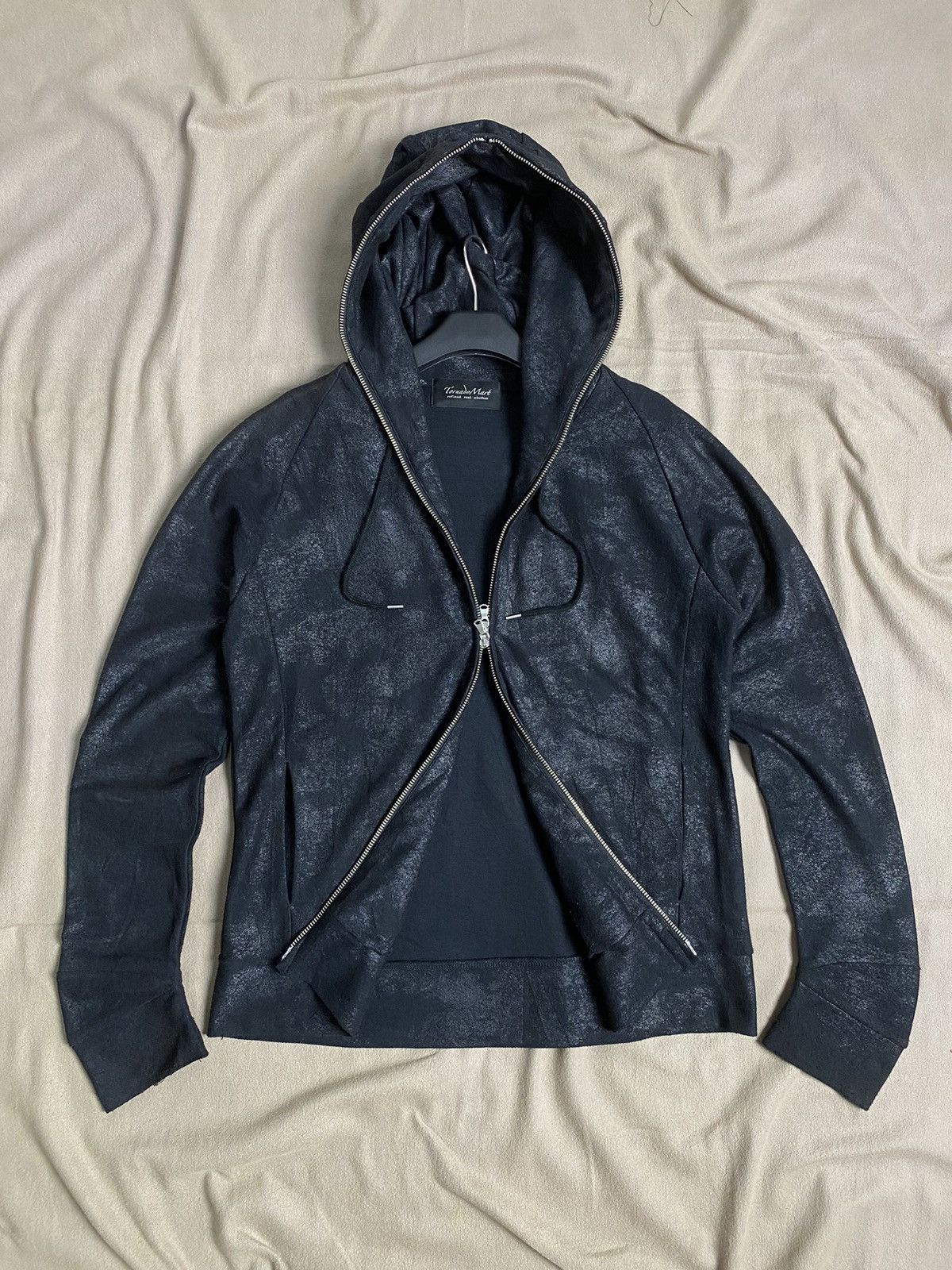 If Six Was Nine Tornado Mart Black Waxed Full Zip Hoodie | Grailed