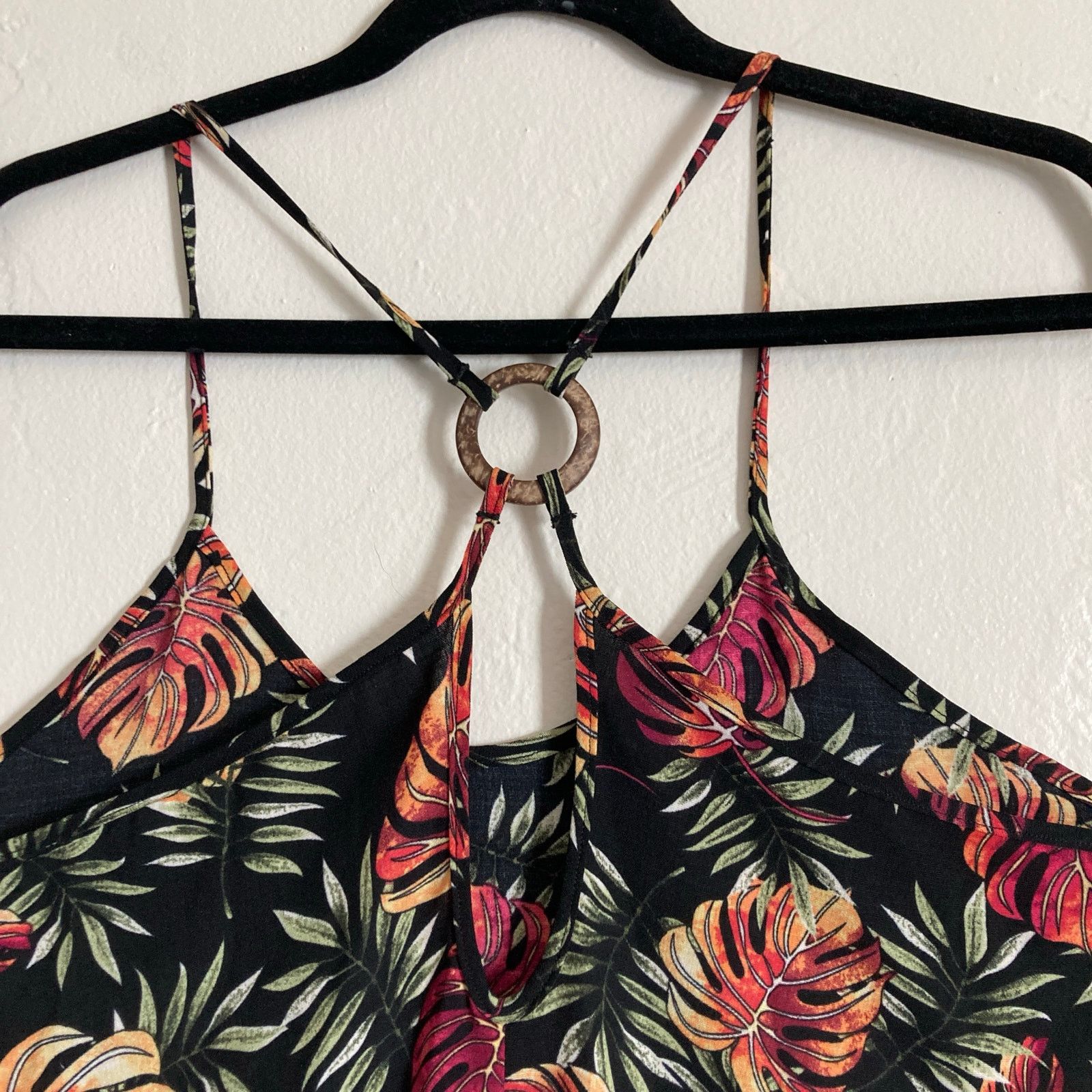 Other TY Mexican Tropical Leaf Summer Tank Spaghetti Strap Dress Size M / US 6-8 / IT 42-44 - 8 Thumbnail