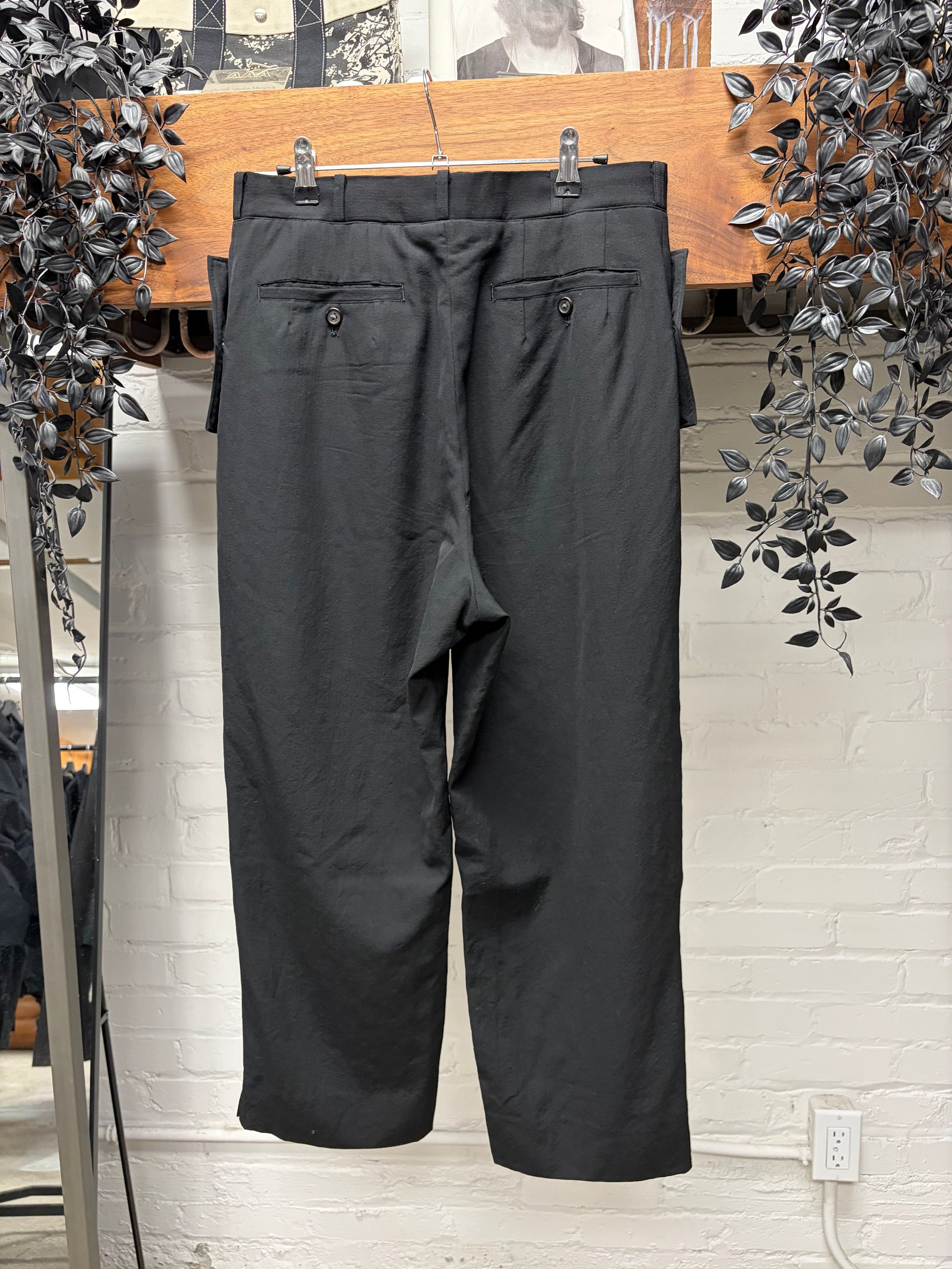 Yohji Yamamoto Vintage Y’s for Men by Yohji Yamamoto Button Hem Cotton Trousers with Side Flaps Size US 30 / EU 46 - 4 Thumbnail