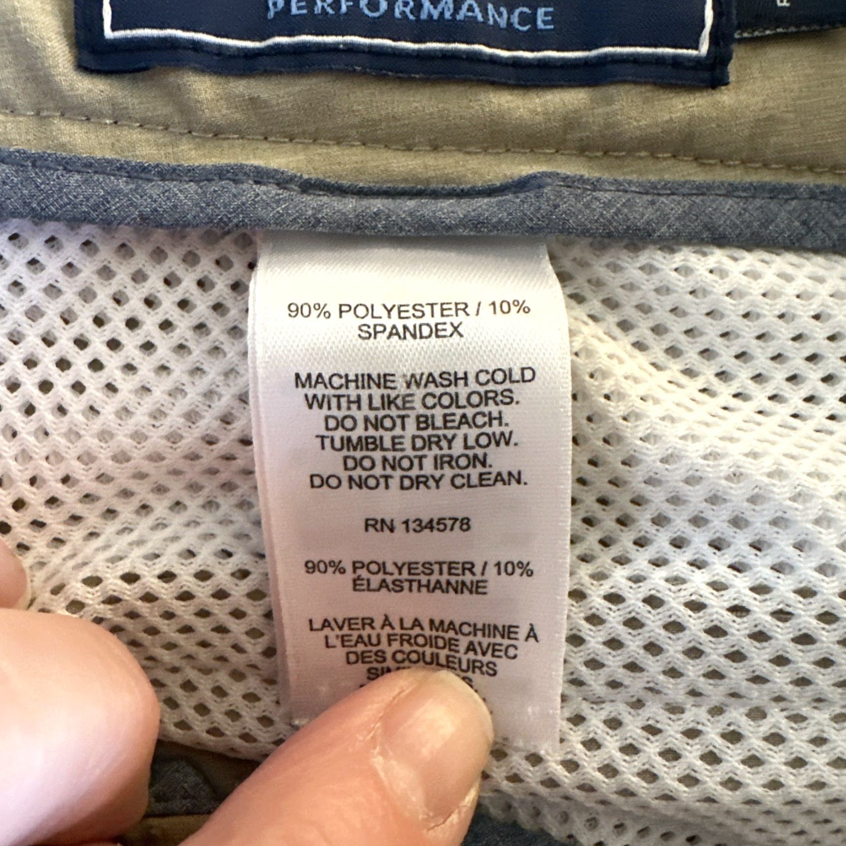 Vineyard Vines Vineyard Vines Performance Shorts Mens 34 Breaker Short Brown Khaki Nylon Chino Casual Pockets Slim Front Zip 9” Inseam 19” Fall Spring Summer Mens Size US 34 / EU 50 - 7 Thumbnail