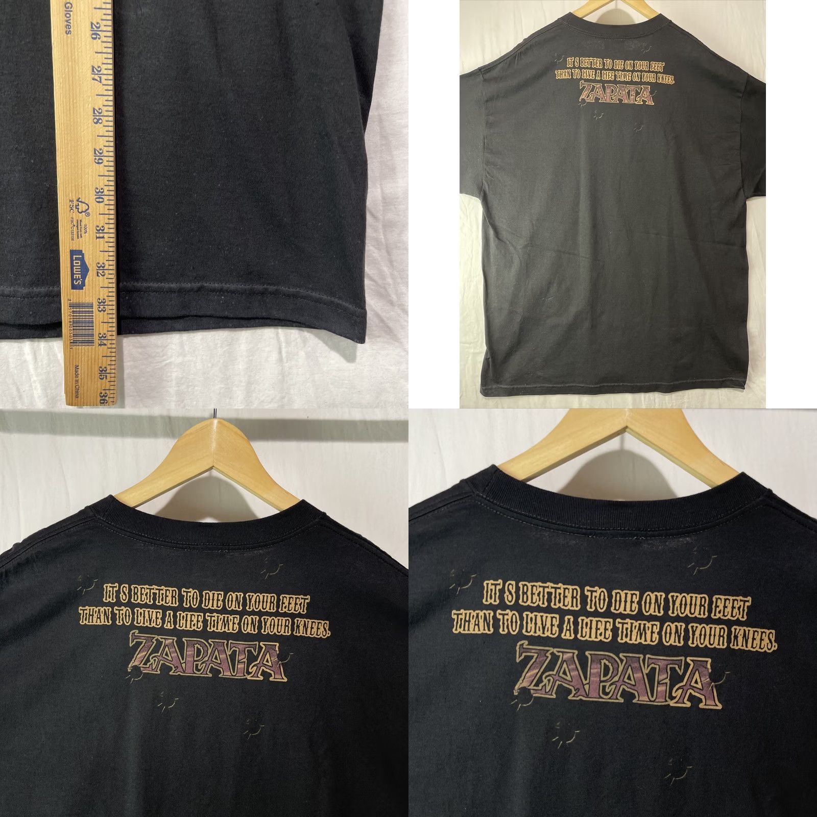 Vintage Zapata Shirt Mens 2XL ODM Premium Goods Black Short Sleeve Streetwear Y2K Shirt Size US XXL / EU 58 / 5 - 9 Thumbnail