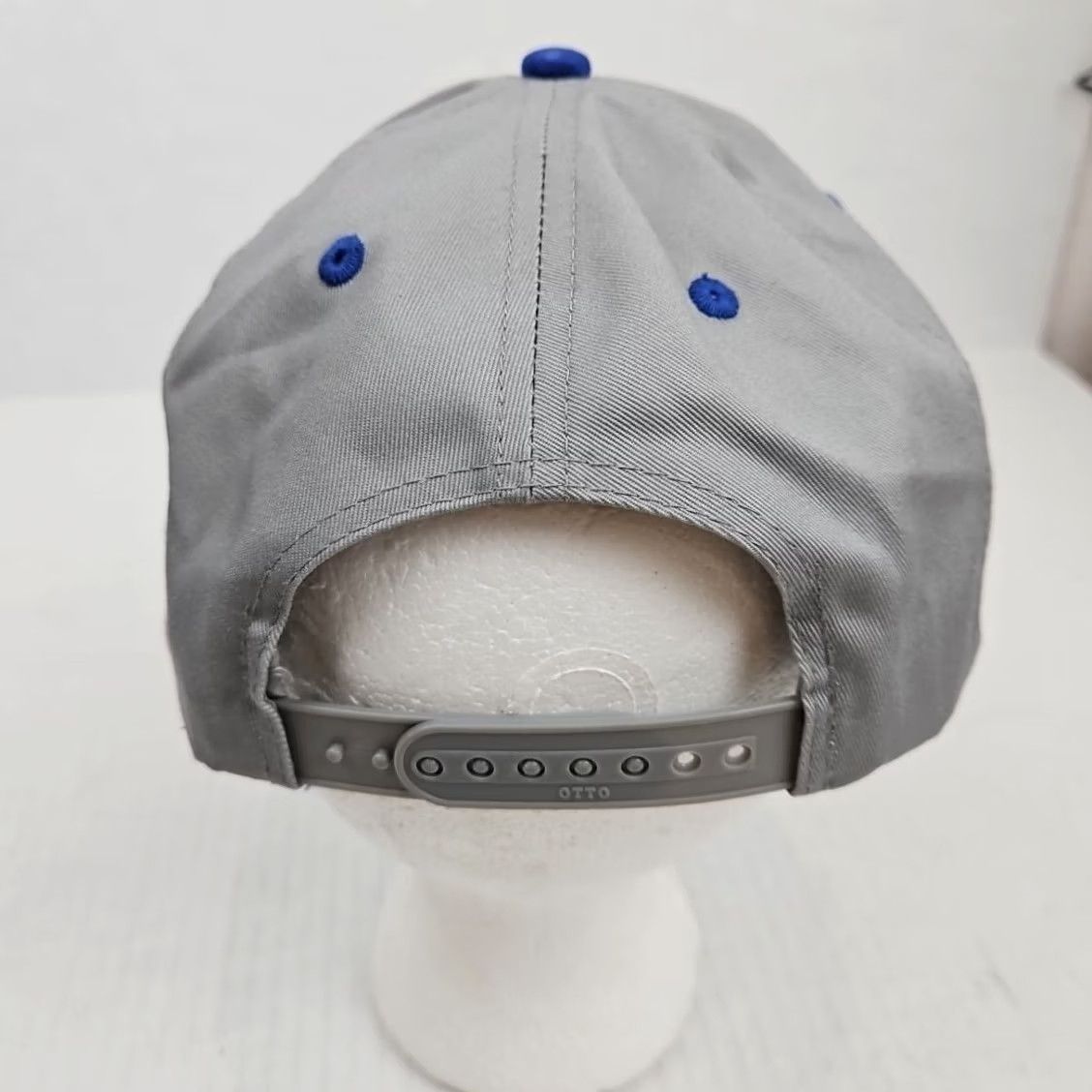 Vintage K&B Transportation Trucker Cap Adjustable Gray Blue Hat Trucker Hat Men Adjustable Cap Cotton Polyester Denim Otto Quality Headwear Size ONE SIZE - 4 Thumbnail