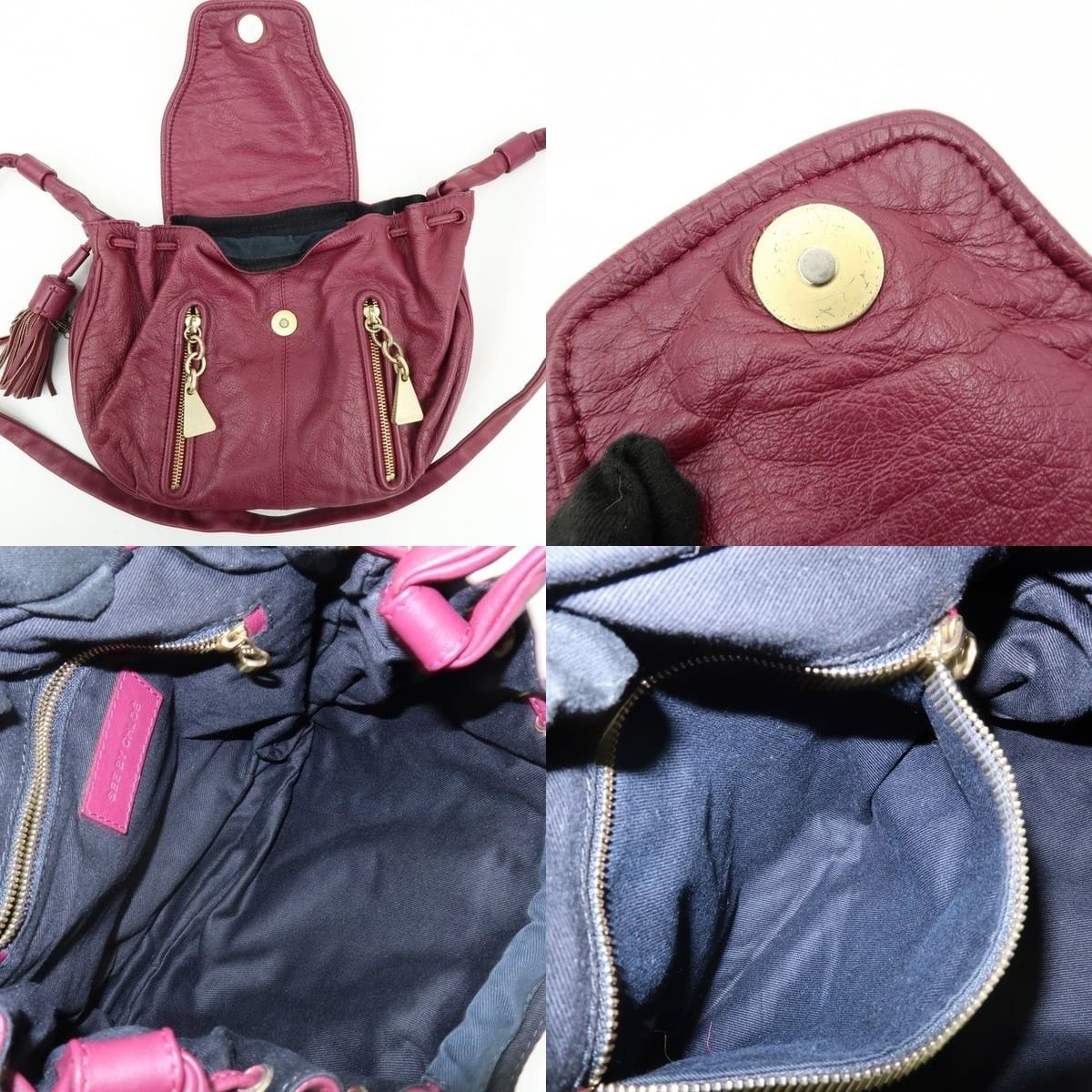 Chloe Chloe See By Chloe Leather Shoulder Bag Burgundy Size ONE SIZE - 7 Thumbnail