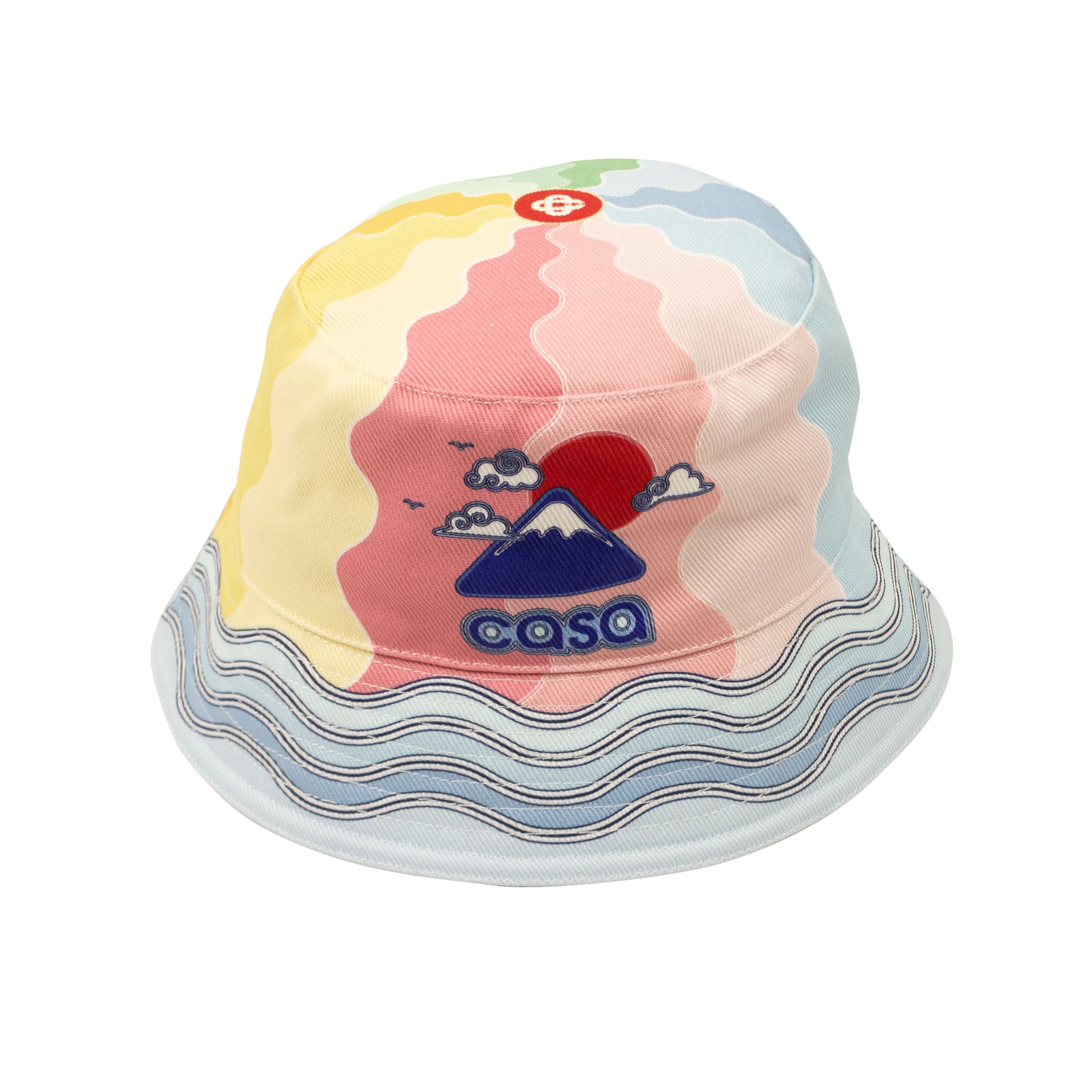 image of Casablanca Multicolor Soleil Levant Printed Bucket Hat Size Sm, Men's