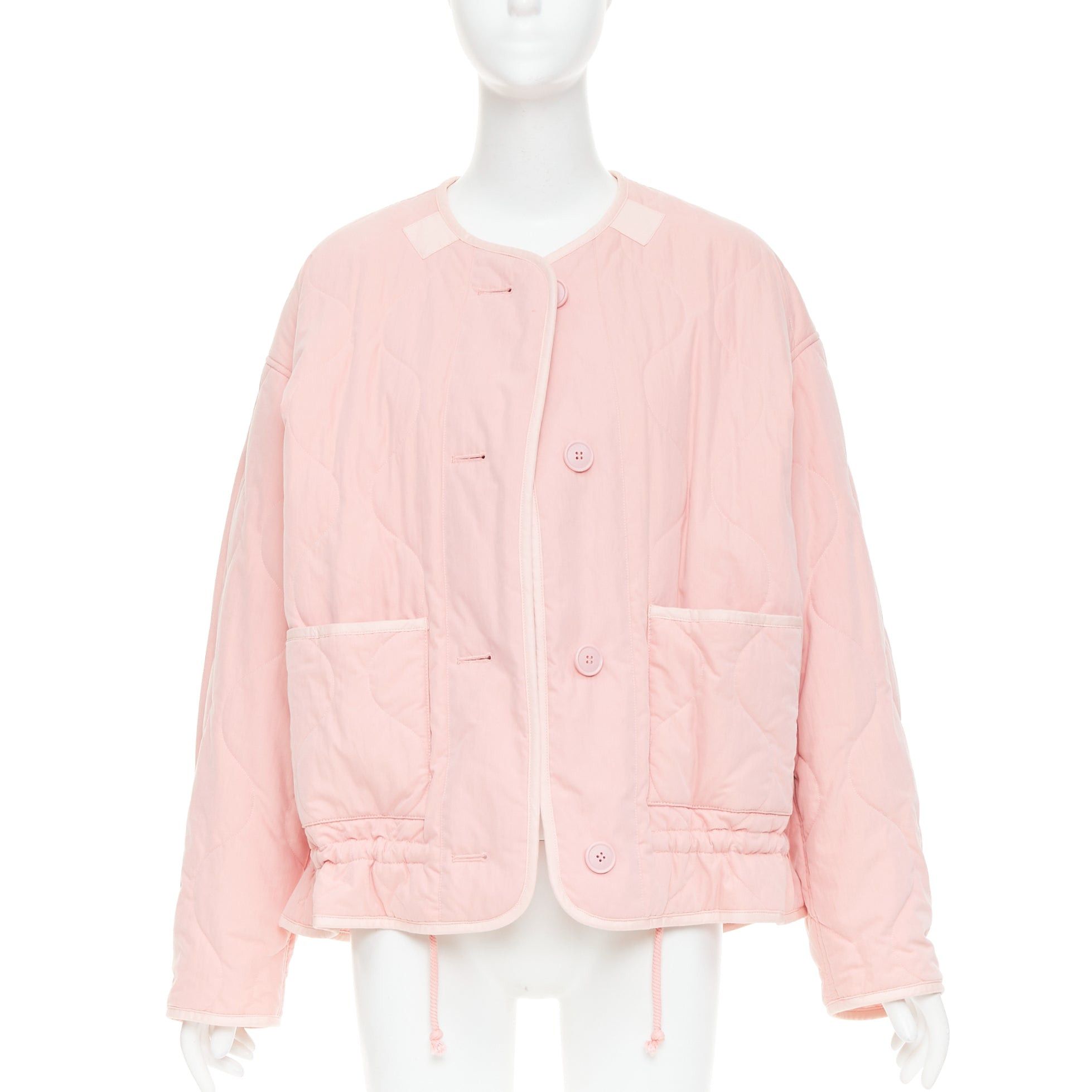 Isabel Marant ISABEL MARANT Etoile Gretel light pink recycled cotton peplum padded coat FR36 S Size S / US 4 / IT 40 - 1 Thumbnail