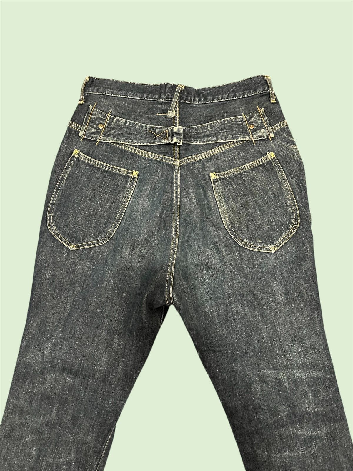 Kapital Kapital Cinch Back Drop Crotch Denim Pants Size US 29 - 1 Thumbnail