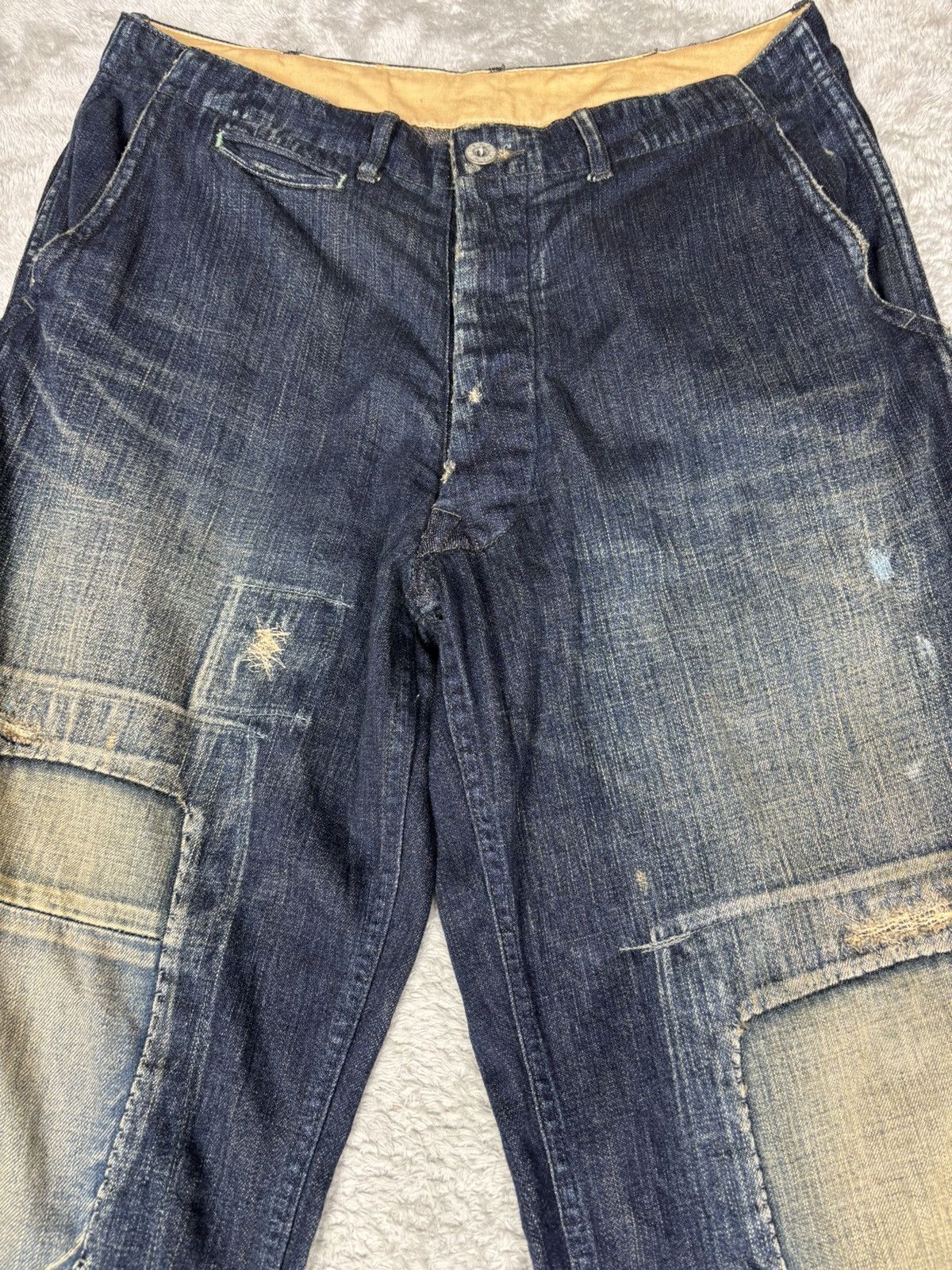 Sugar Cane The Rugged Museum Pacthwork Pants. S0333 Size US 32 / EU 48 - 6 Thumbnail