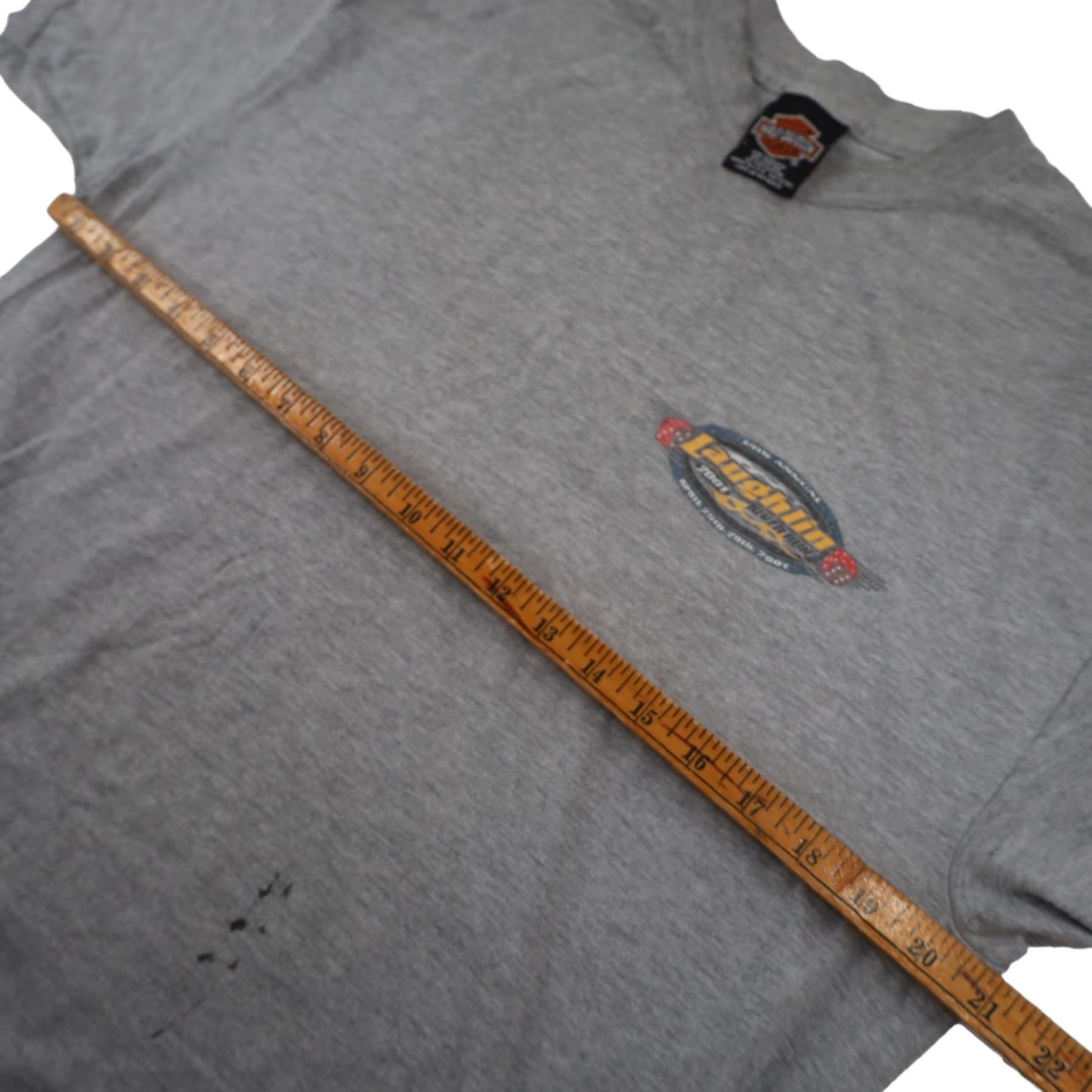 Harley Davidson VINTAGE Harley Davidson T-Shirt Mens Large Gray Laughlin River Run Graphic Size US L / EU 52-54 / 3 - 7 Thumbnail
