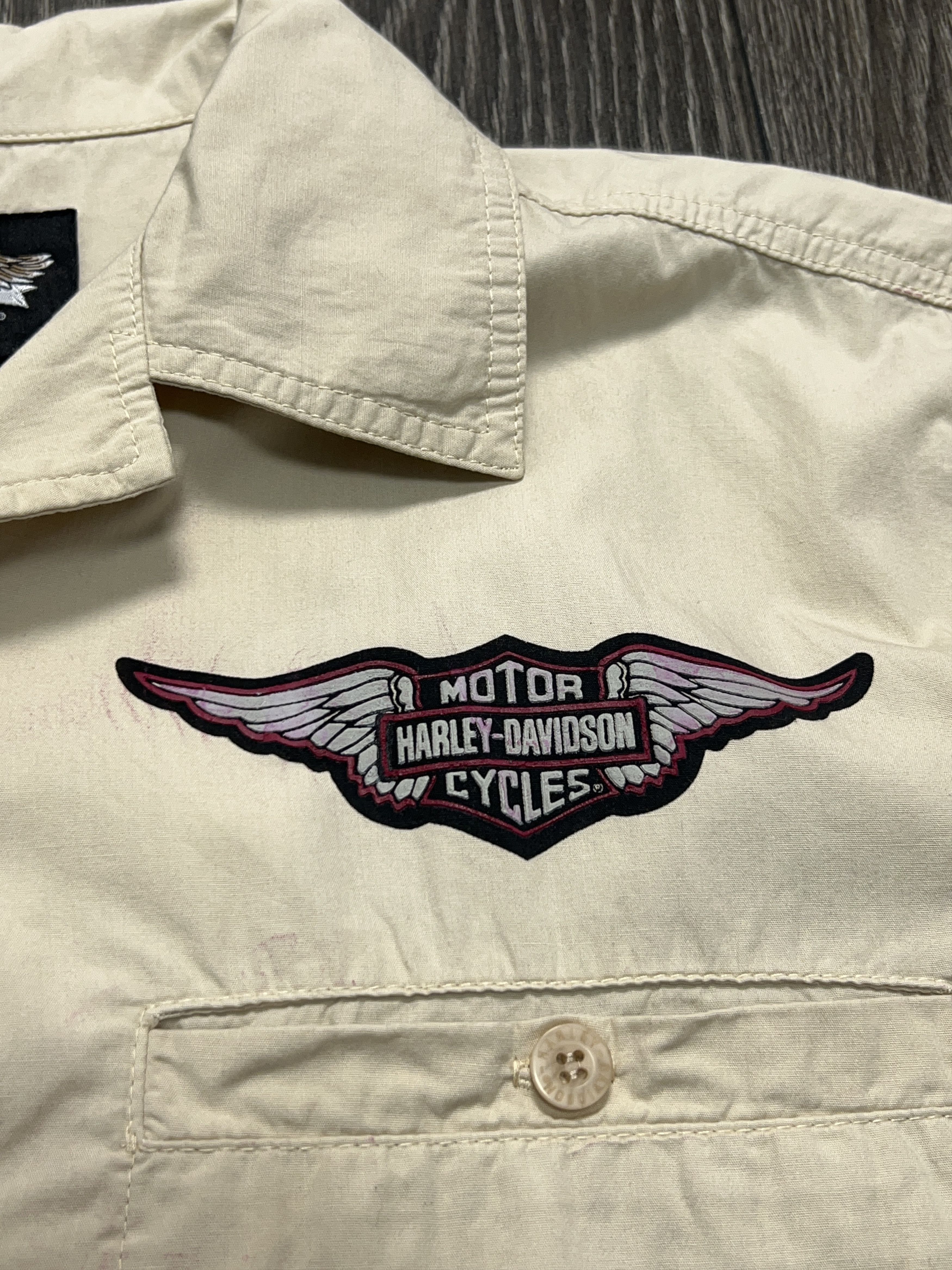 Vintage Harley Davidson Motorcycles Biker Shirt Button Up Big Logo S Size US S / EU 44-46 / 1 - 4 Thumbnail