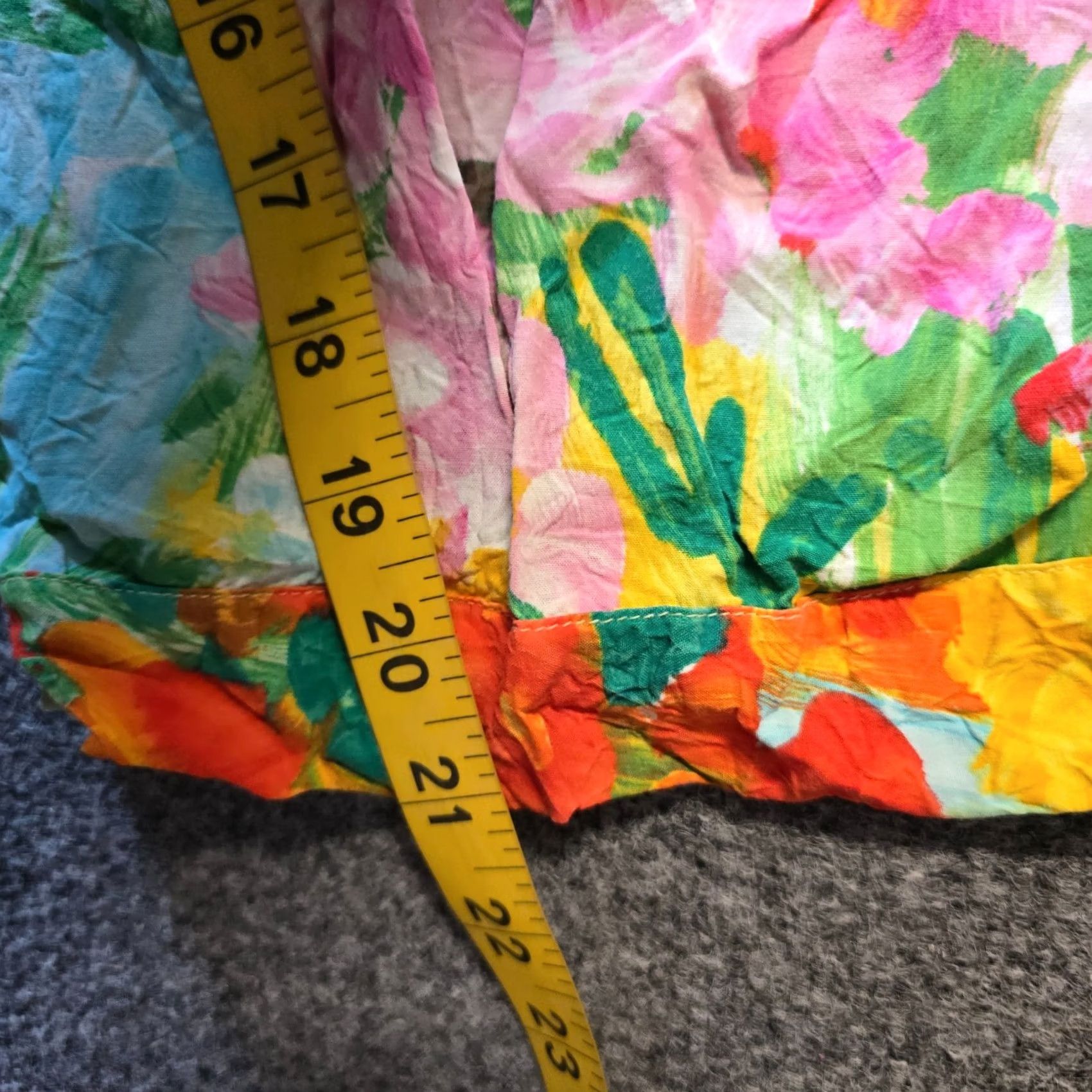 Jams World Jams World Pants Women Medium Pink Floral Cropped Bouquet Brush Drawstring Aloha Size 32" / US 10 / IT 46 - 7 Thumbnail