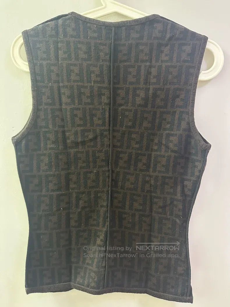 Fendi Fendi Wool Open Cardigan Vest, Classic Monogram Size XS / US 0-2 / IT 36-38 - 2 Thumbnail