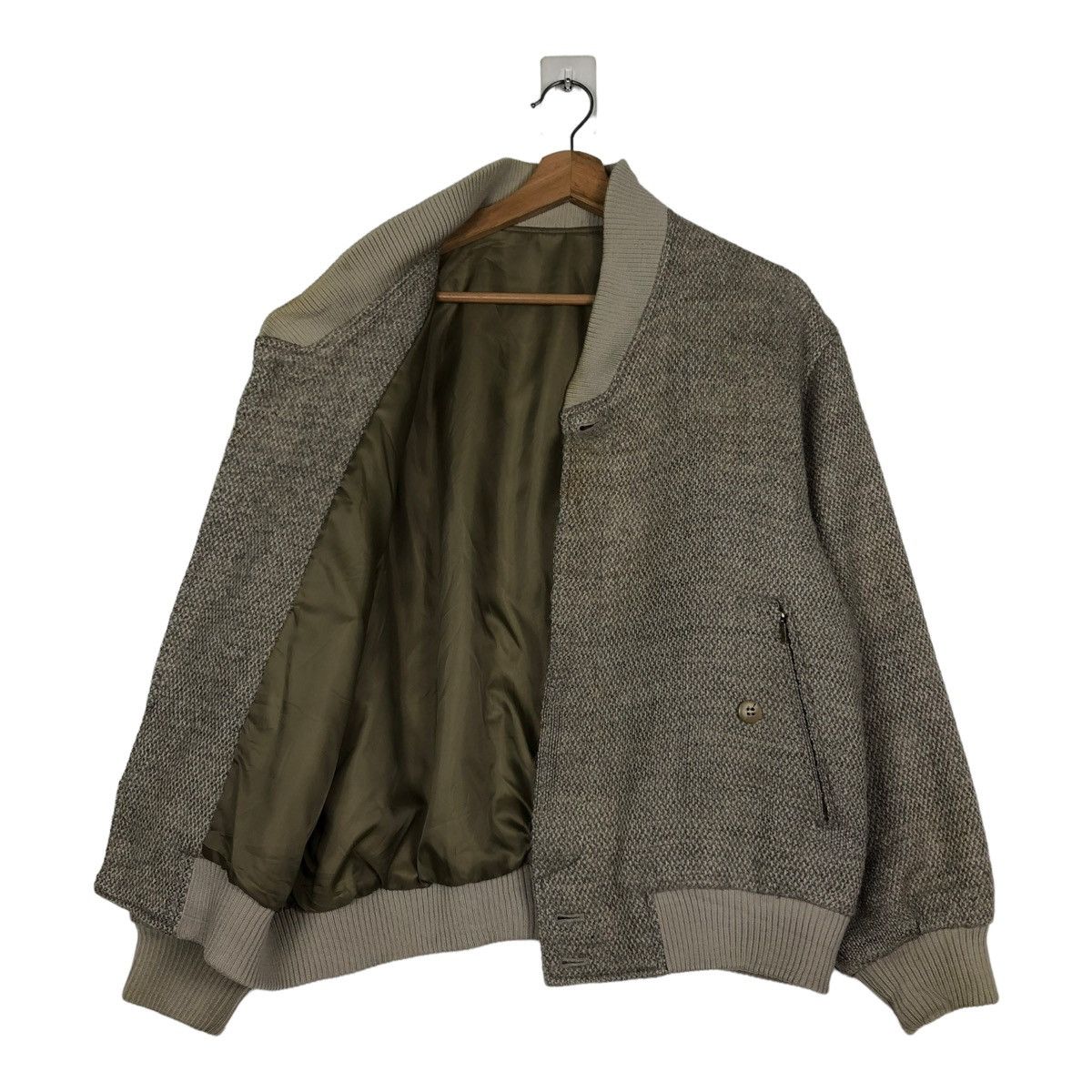 Vintage 🔥VINTAGE WOOL BOMBER JACKET HERRINGBONE WOODHOUSE JAPAN Size US M / EU 48-50 / 2 - 11 Thumbnail