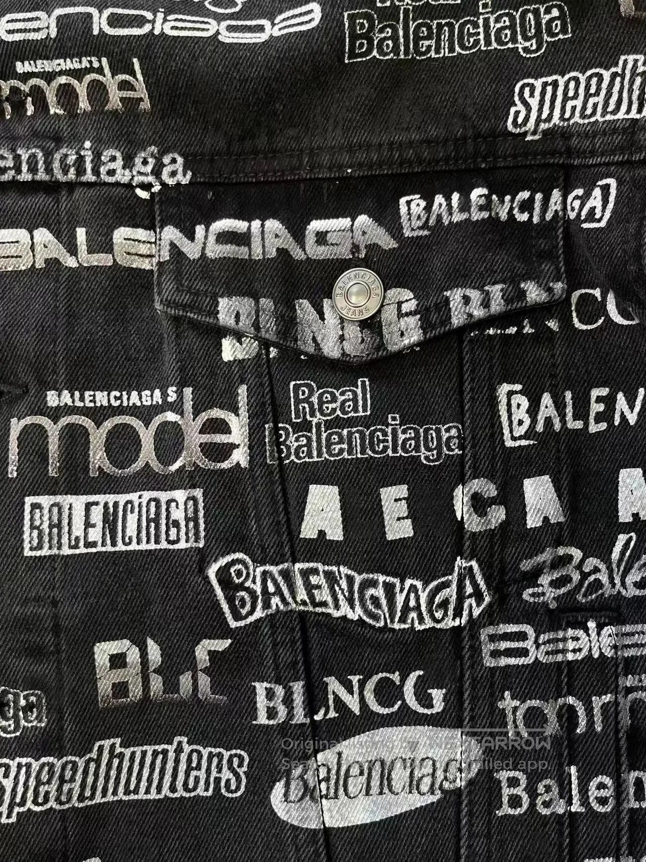 Balenciaga Balenciaga Men's Washed TV Print Jacket. Size US S / EU 44-46 / 1 - 3 Thumbnail