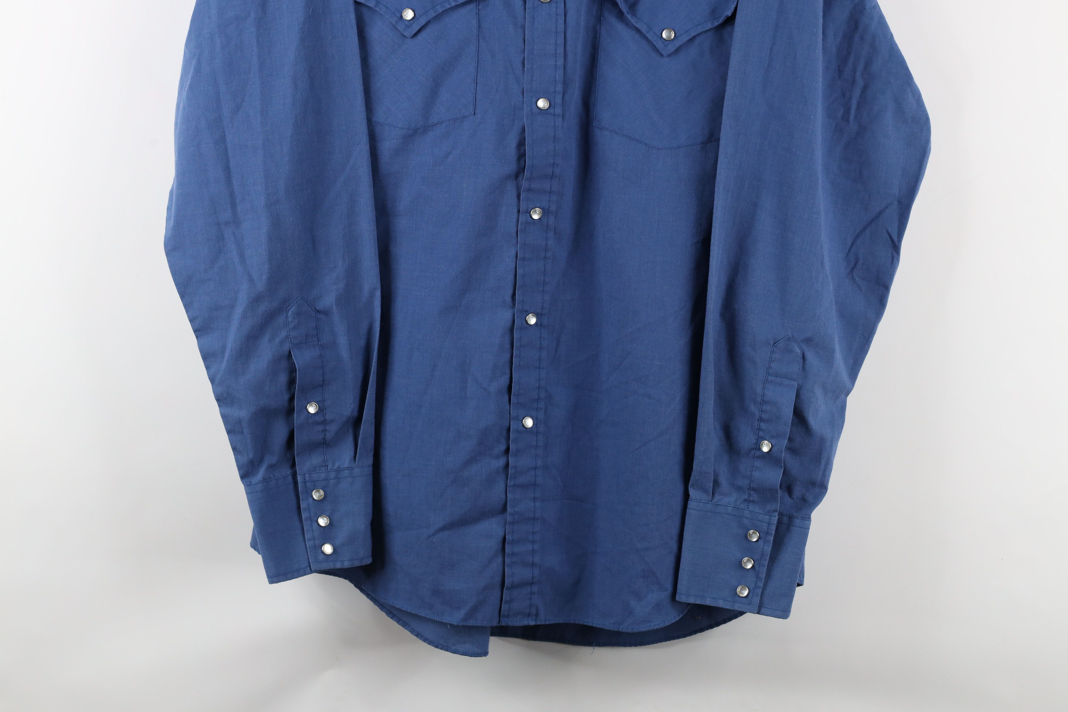 Vintage Vintage 70s Rockabilly Snap Button Western Rodeo Shirt Blue Size US M / EU 48-50 / 2 - 3 Thumbnail