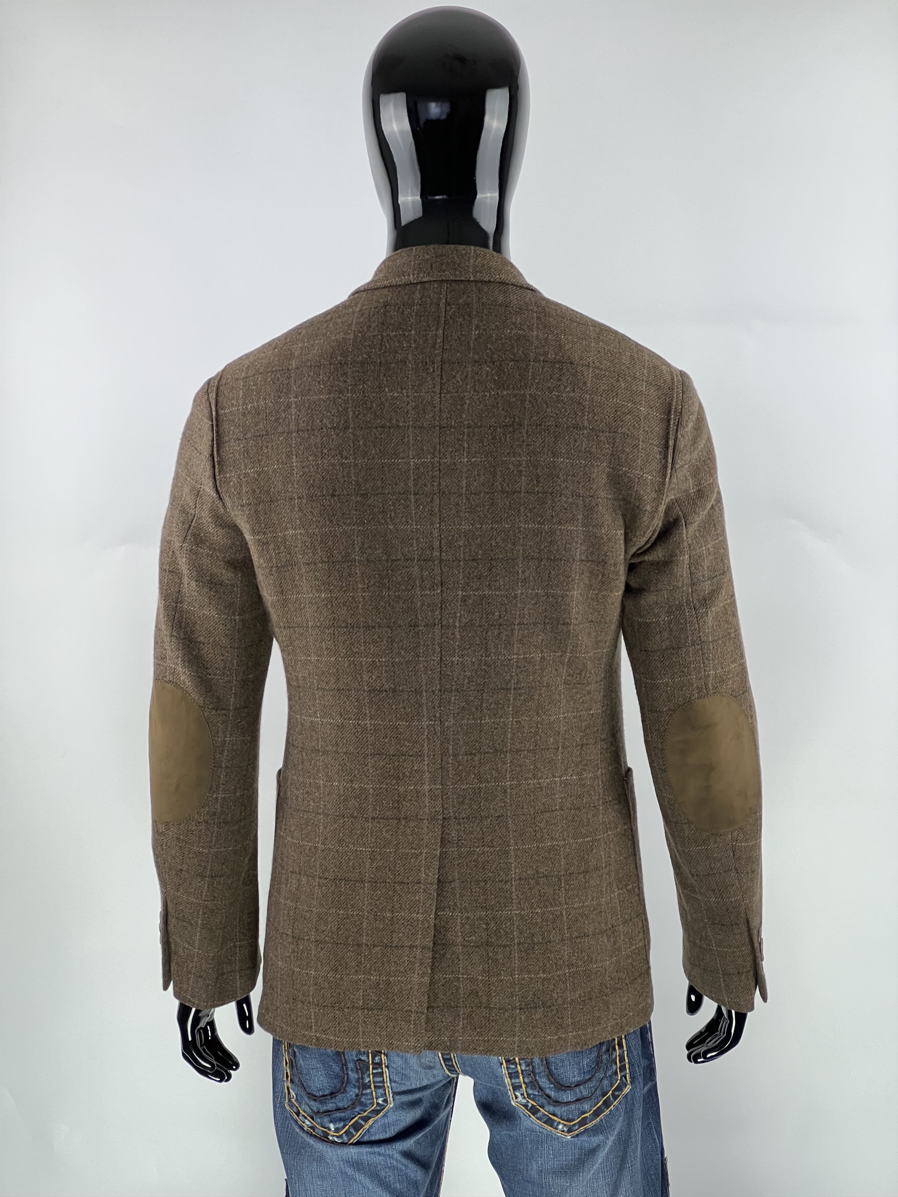 Massimo Dutti Massimo Dutti Men's Wool Tweed Check Blazer Jacket Size 50 Size 50R - 3 Thumbnail