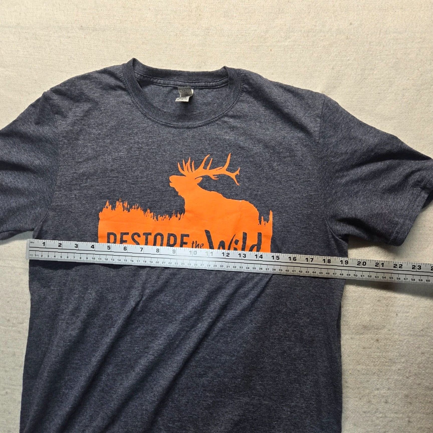 Vintage VINTAGE Restore the Wild Moose Gray T-Shirt Adult Medium 90s Nature Animals Mens Size US M / EU 48-50 / 2 - 4 Thumbnail
