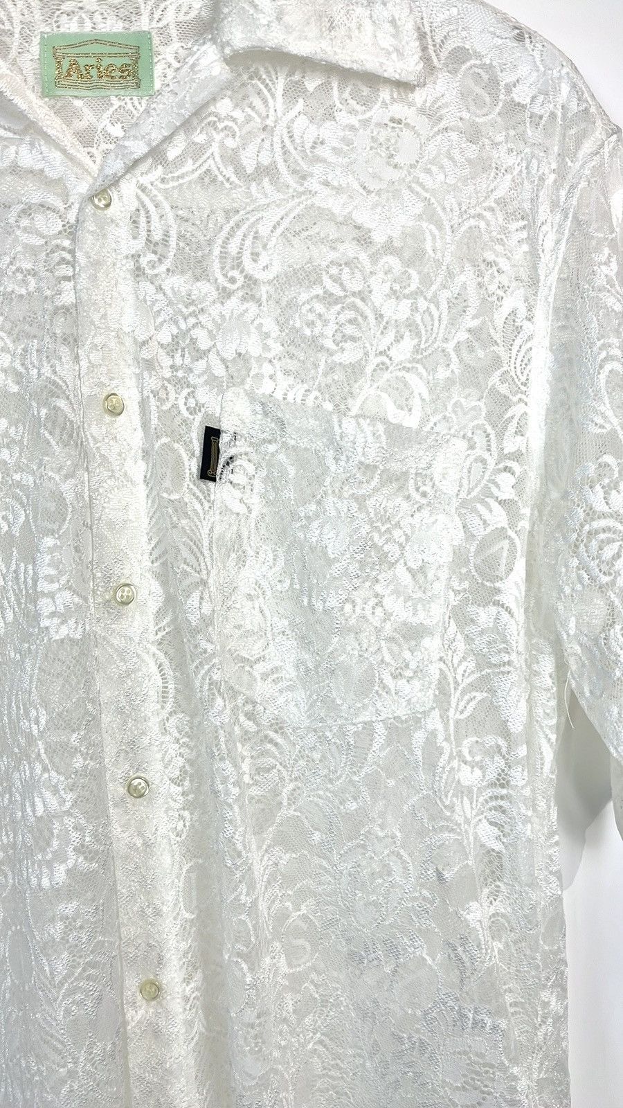 Aries Aries PF/23 White Lace Hawaiian Shirt Size US M / EU 48-50 / 2 - 4 Thumbnail