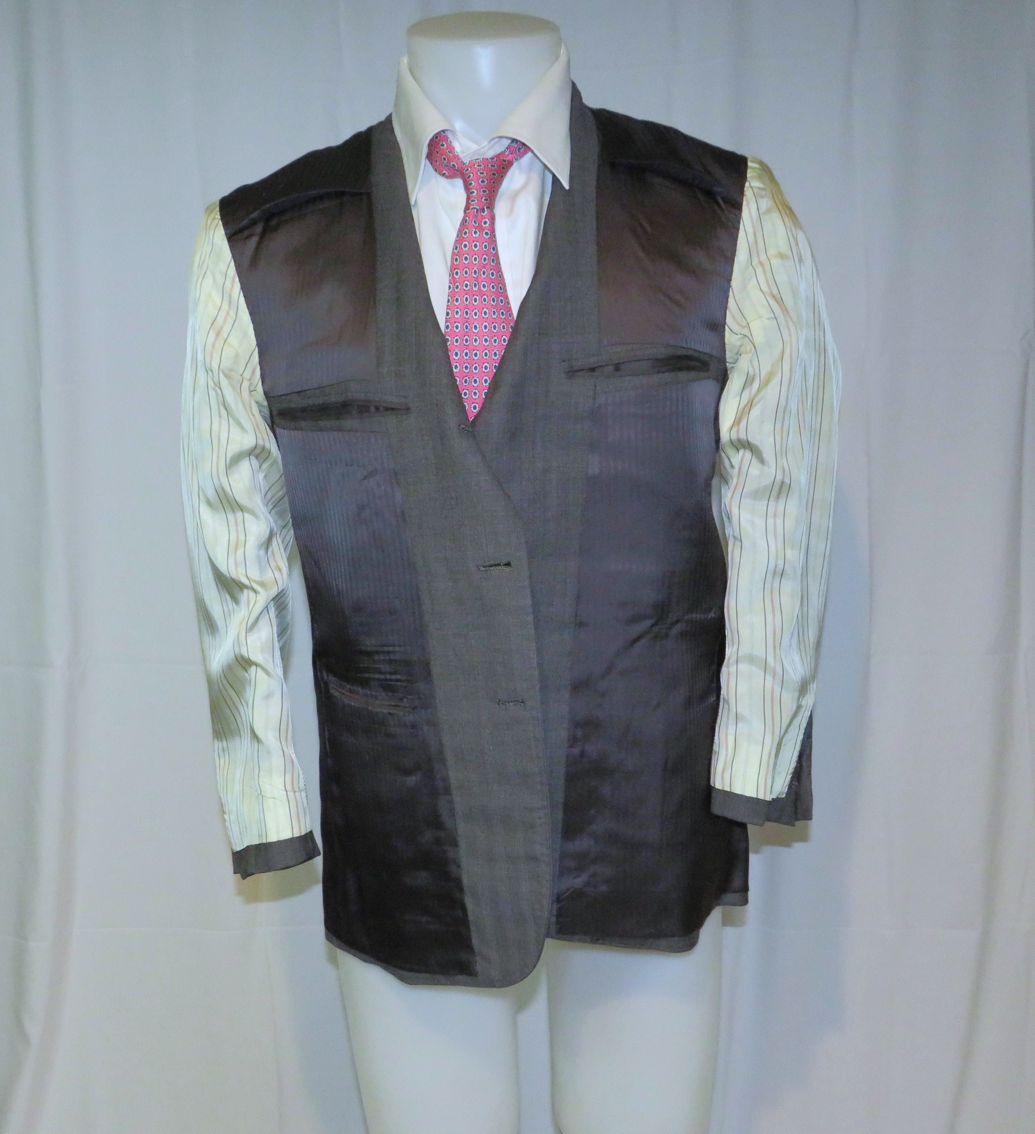 Other Sam Leung New York Gray Stripe Three Roll Two Suit 38S Size 38S - 13 Thumbnail