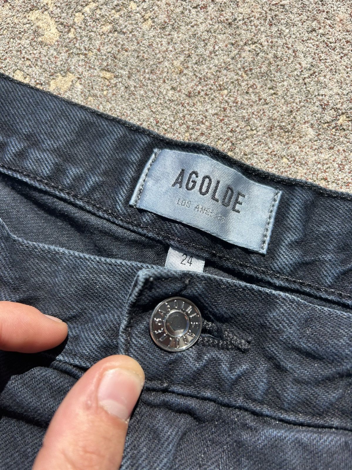 Agolde Black wide leg pleated jeans Size US 28 / EU 44 - 3 Thumbnail