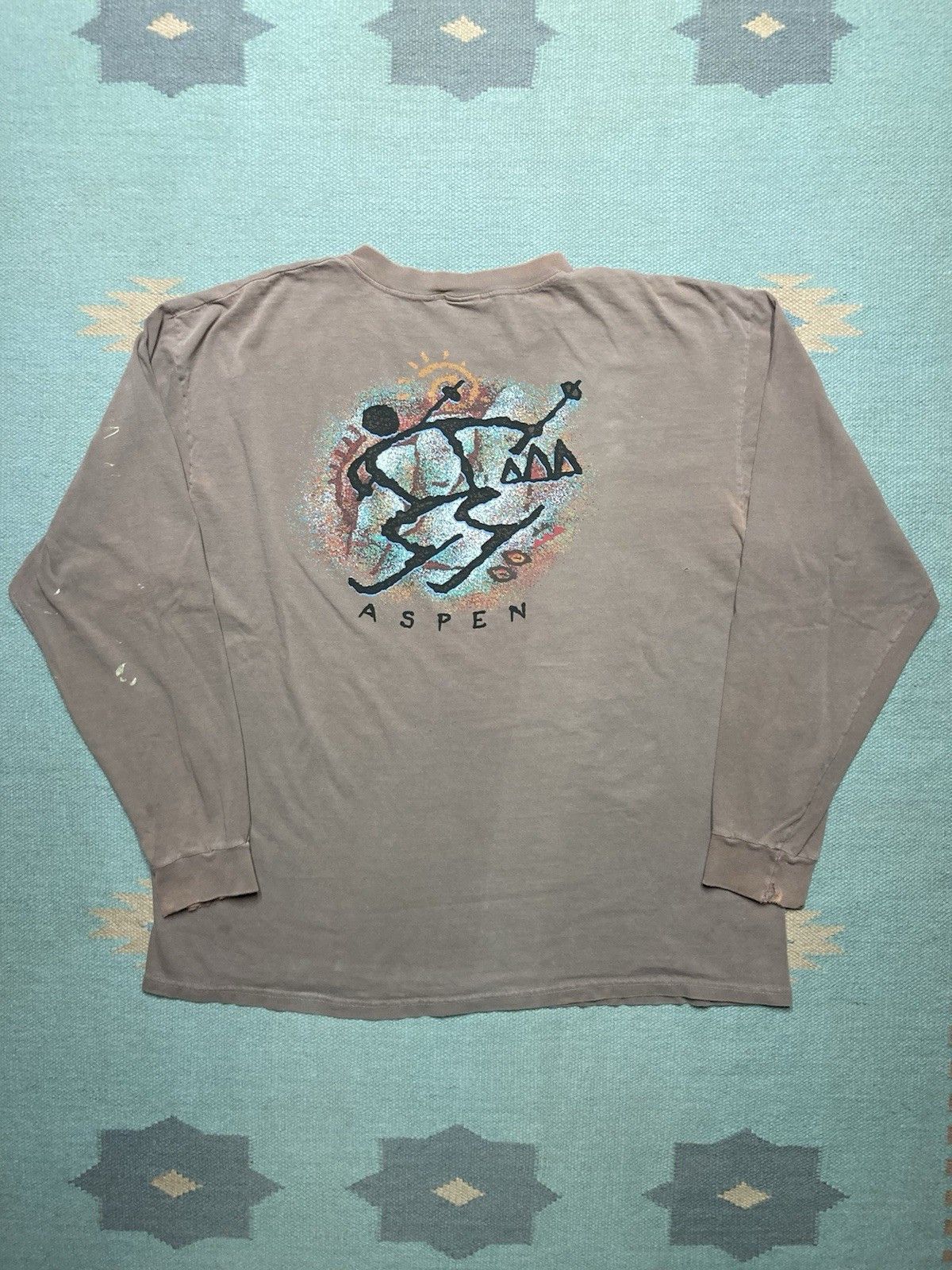 Vintage Vtg t shirt crazy shirts aspen ski distressed made in USA XL Size US XL / EU 56 / 4 - 1 Thumbnail