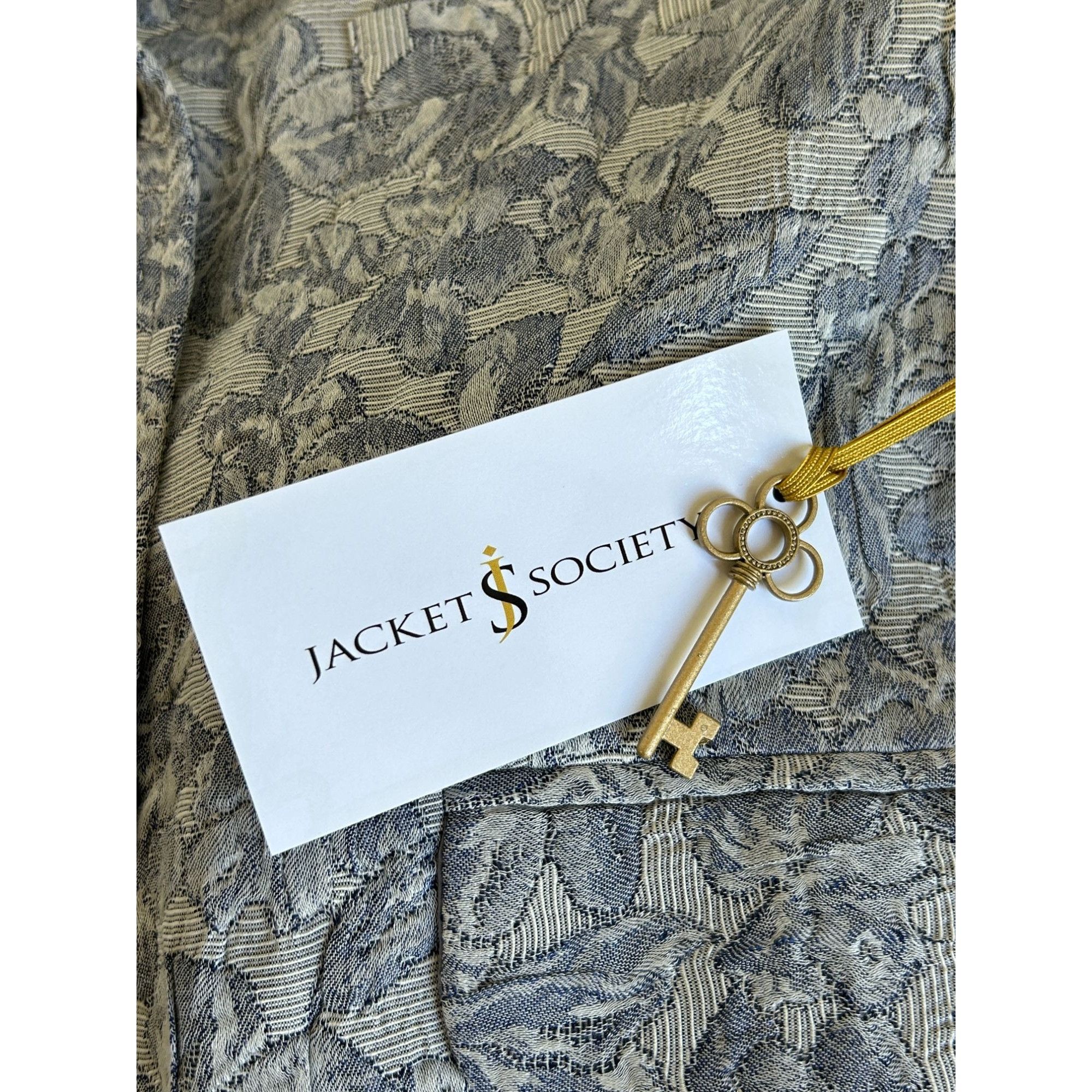Other Jacket Society Women's Joy Floral Jacquard Jacket in Gray / Size M / US 6-8 / IT 42-44 - 7 Thumbnail