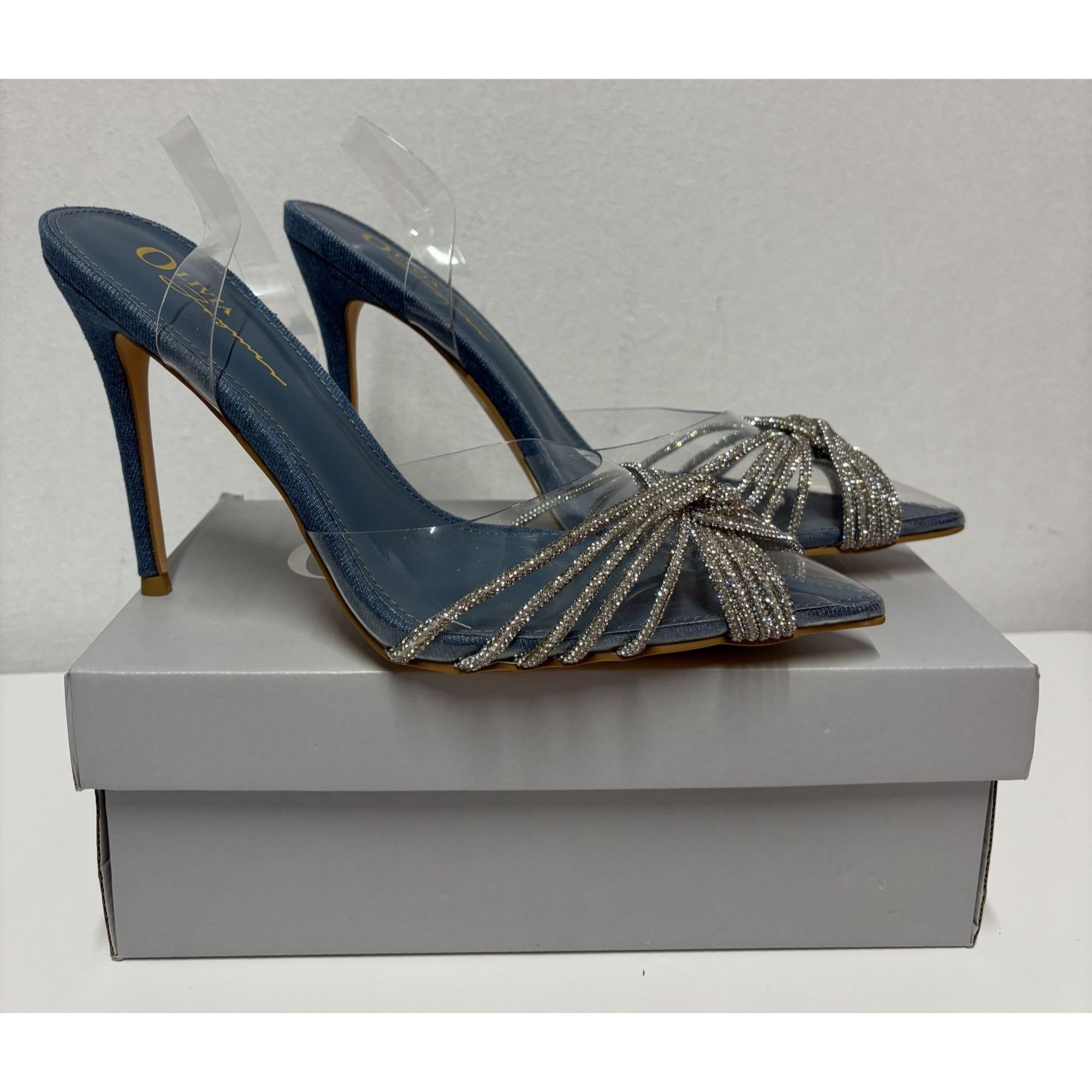 Other OLIVIA FERGUSON / Valentina / Blue / Open-Toe Heeled / Sanda Size US 10 / IT 40 - 6 Thumbnail