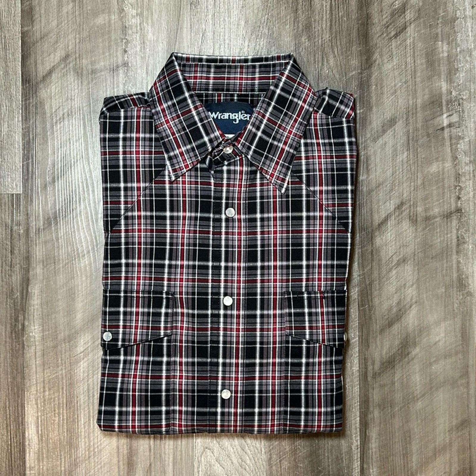 Wrangler Wrangler Western Long Sleeve Pearl Snap Button - Medium Size US M / EU 48-50 / 2 - 1 Thumbnail