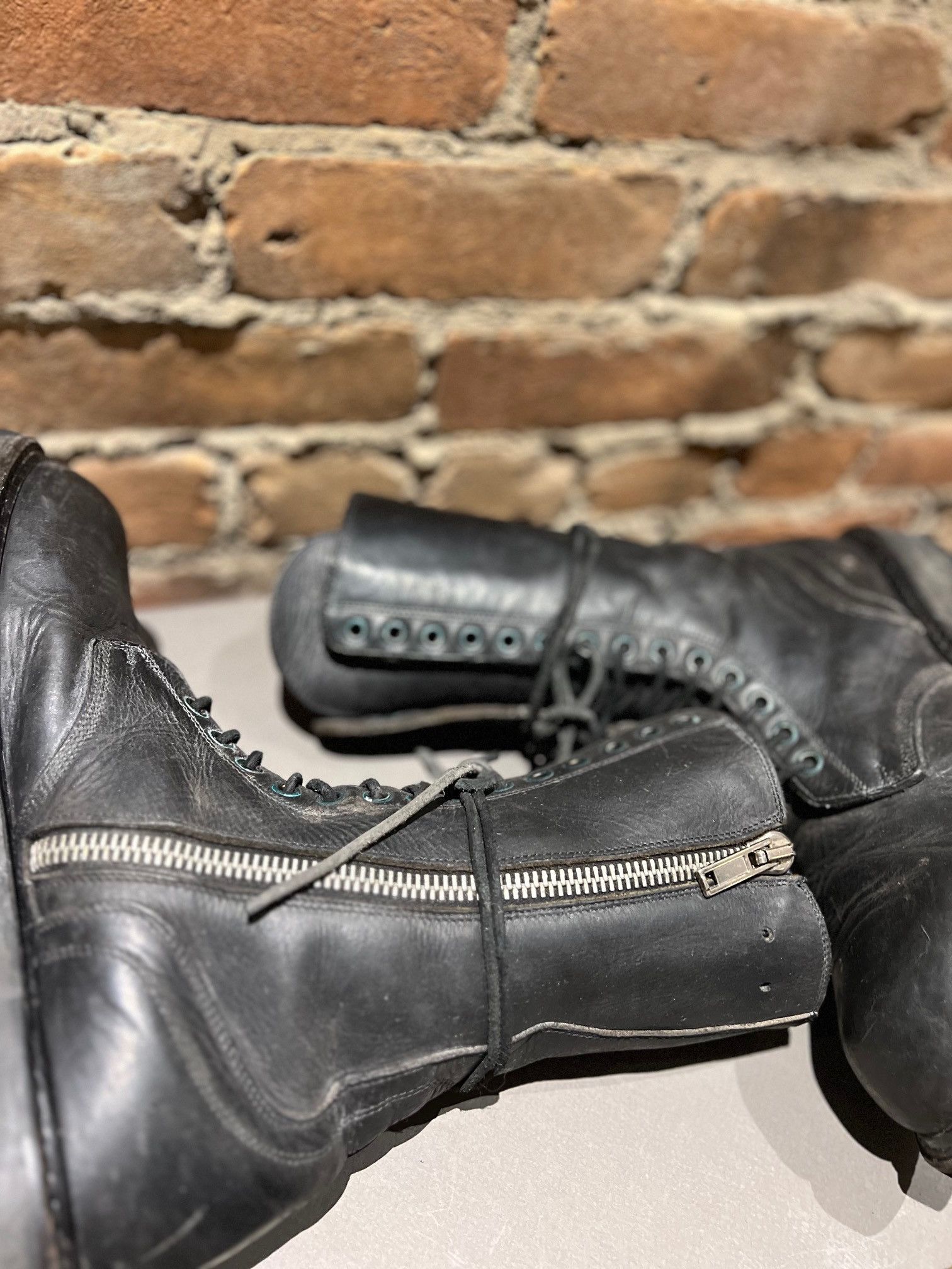 Rick Owens Rick Owens Leather Combat Boots – Side Zip – 45488 Size US 8 / EU 41 - 8 Thumbnail