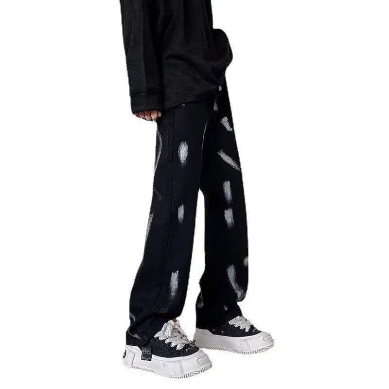 Japanese Brand High street splashed ink micro flared jeans Size US 32 / EU 48 - 4 Thumbnail