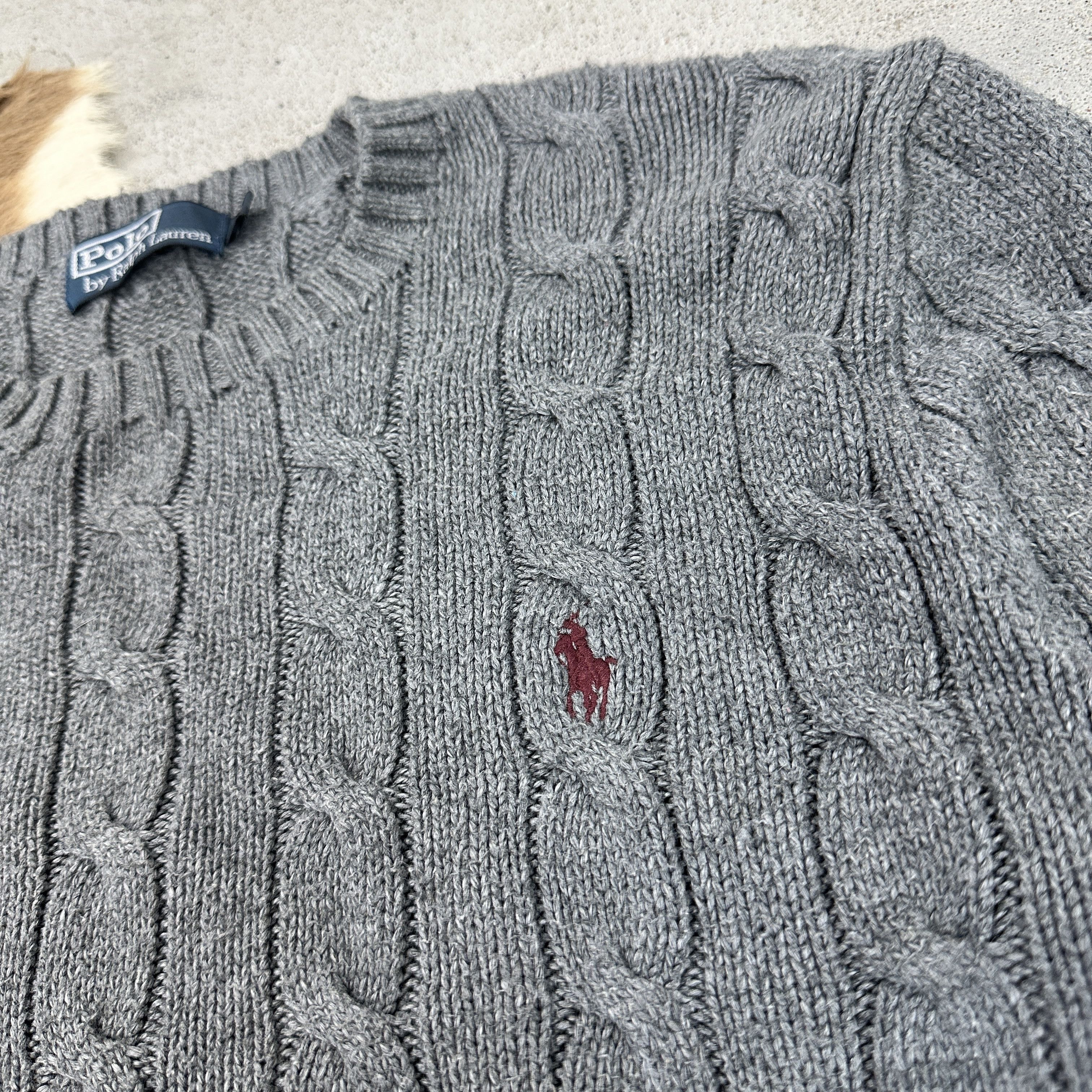 Polo Ralph Lauren × Vintage Vintage Preppy Old Money Polo Ralph Lauren Cable Sweater 00s Size US M / EU 48-50 / 2 - 2 Thumbnail