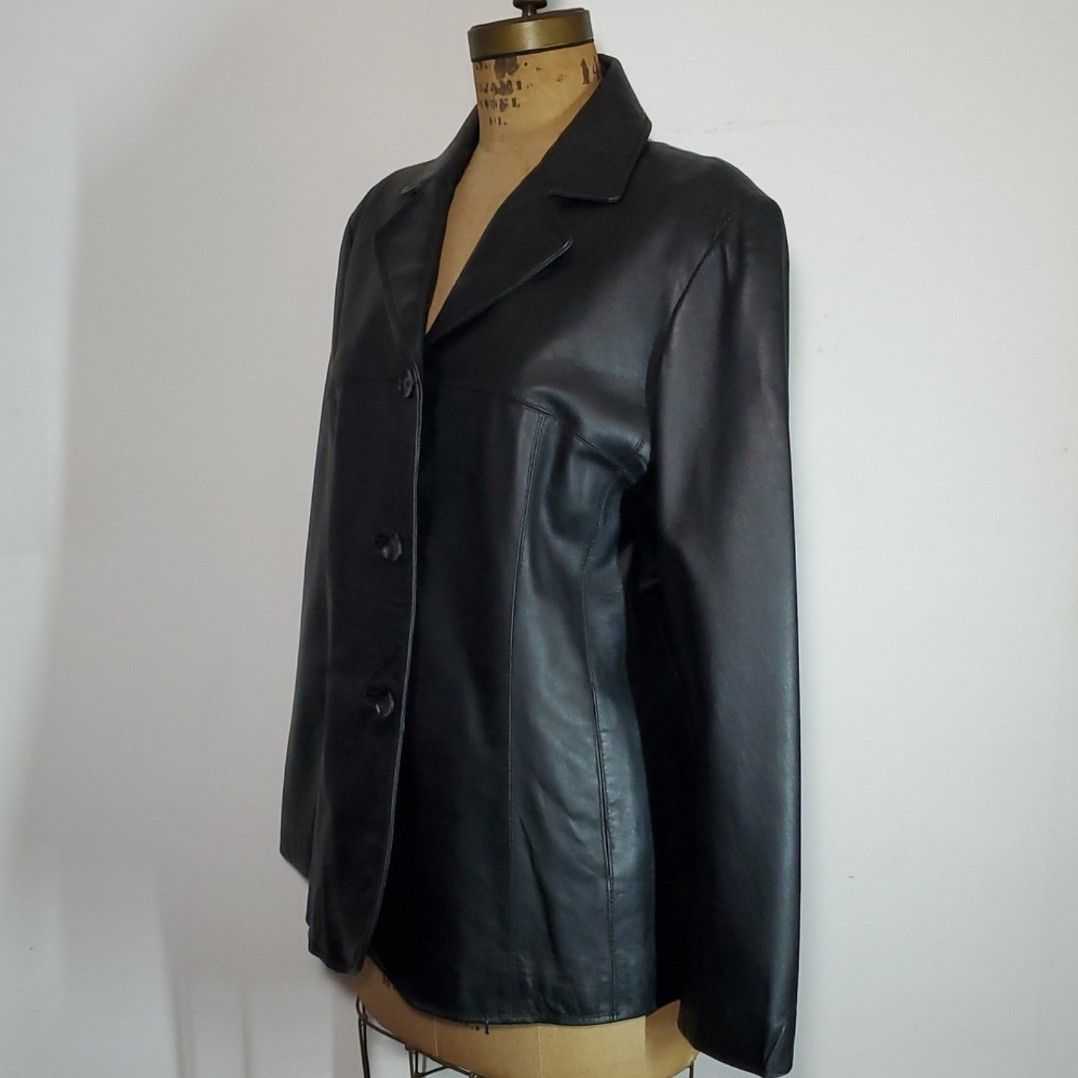 Black Rivet Black Rivet Size XL Jacket Leather Blazer Button Down Coat Size XL / US 12-14 / IT 48-50 - 3 Thumbnail