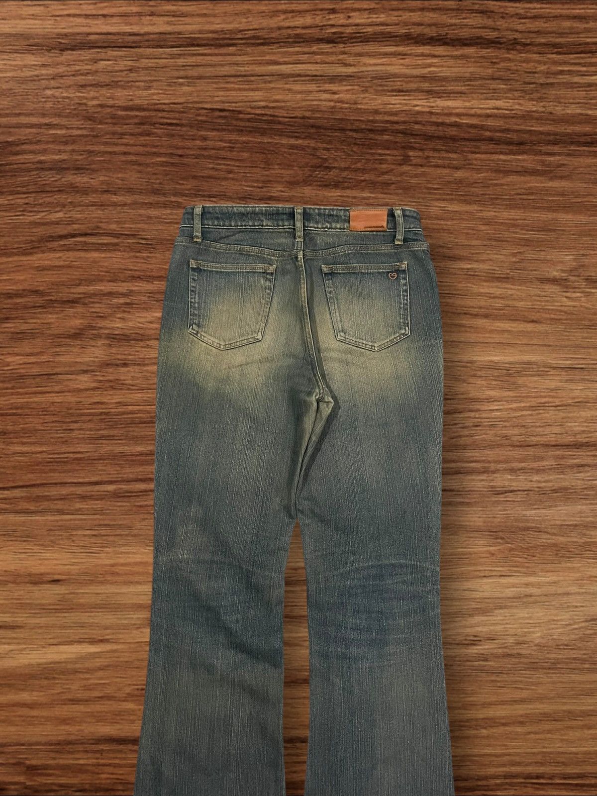 Hysteric Glamour Vintage Y2K Grunge Sweet Camel Rusty Mud Washed Flare Jeans Size US 29 - 5 Thumbnail