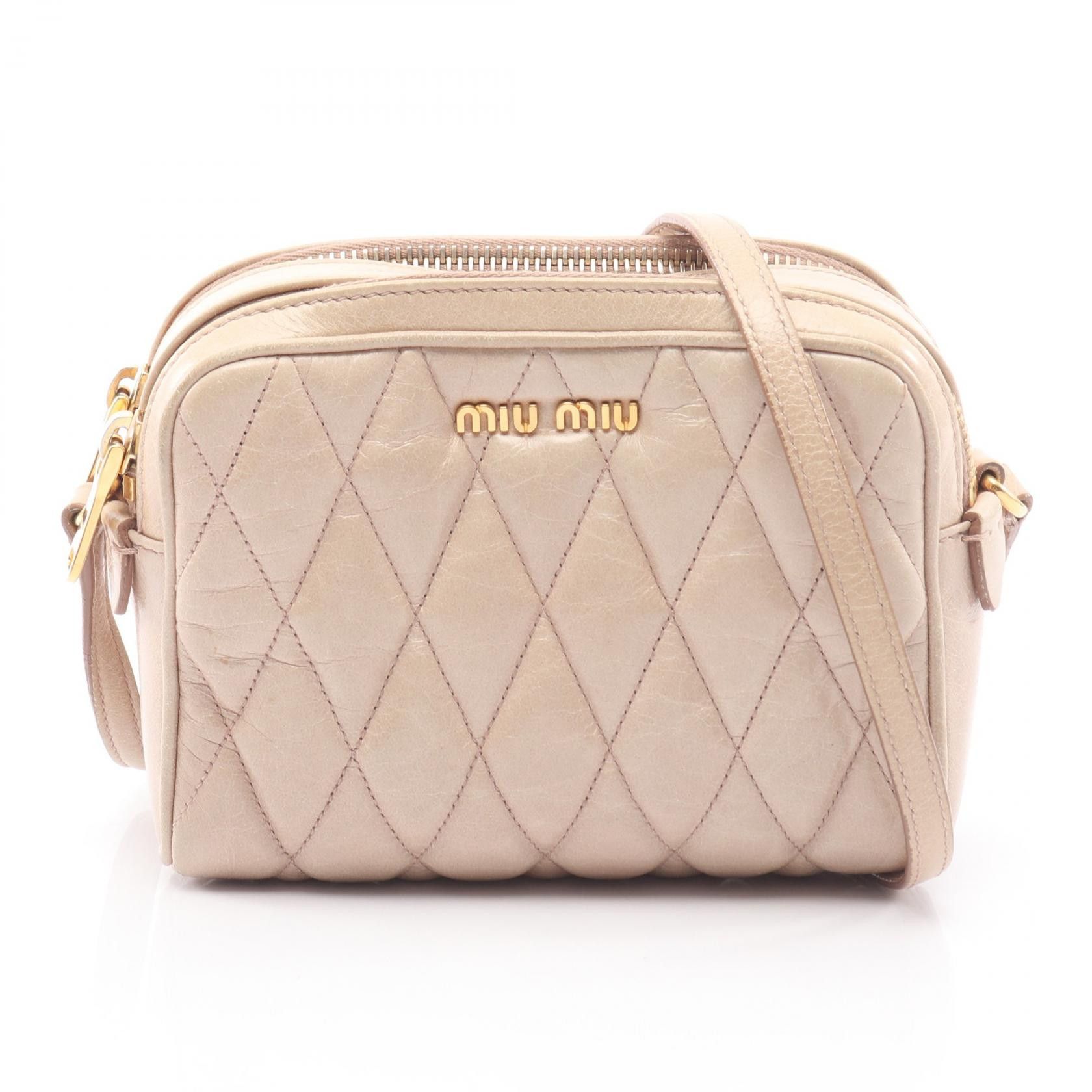 Miu Miu Miu Miu Miu Miu Matelasse Leather Shoulder Bag Leather Shoulder Bag DUTY FREE for USA Size ONE SIZE - 1 Thumbnail