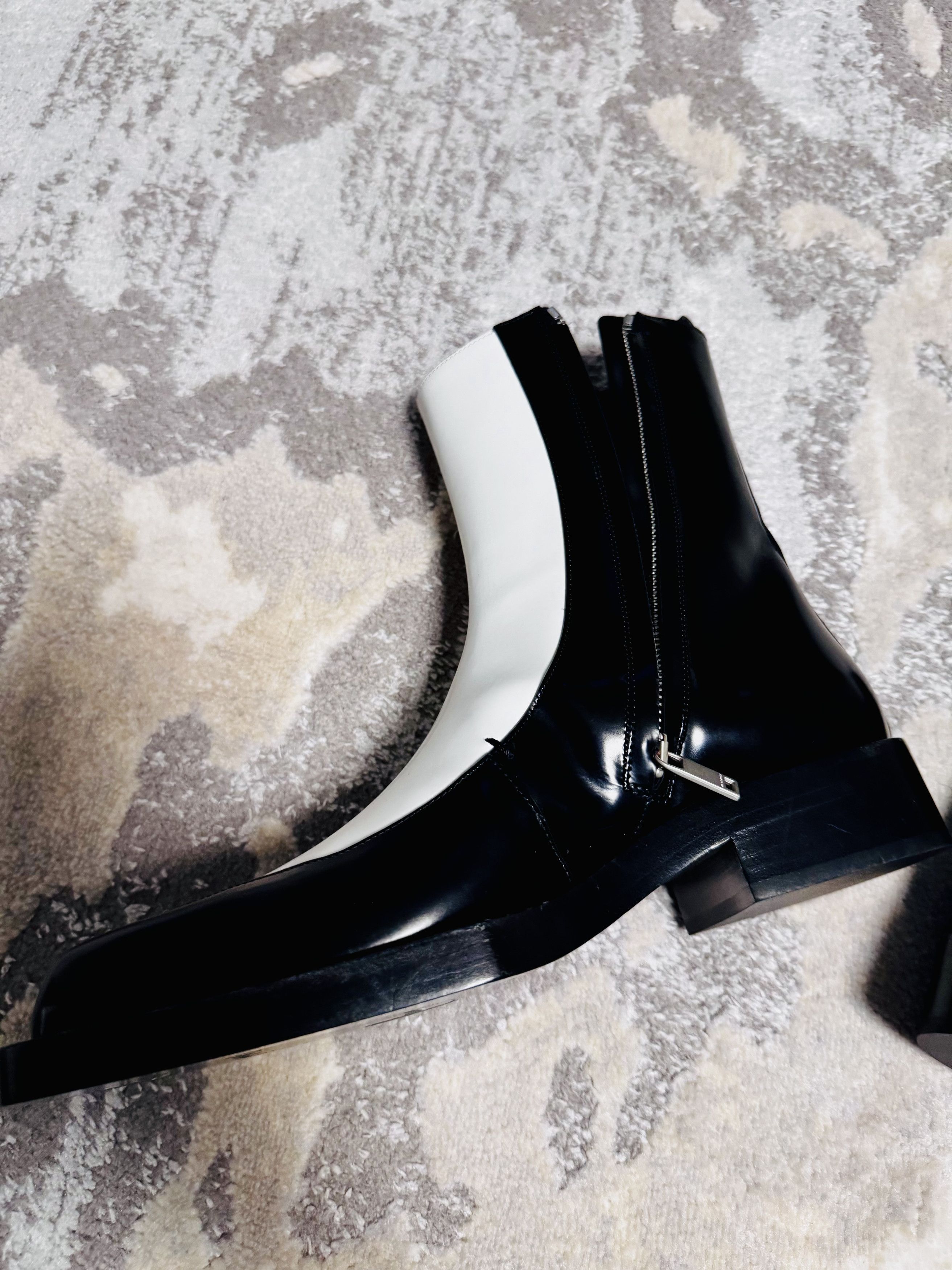 Jil Sander Black and White Pointed Ankle boots Jil Sander Size US 6 / IT 36 - 6 Thumbnail