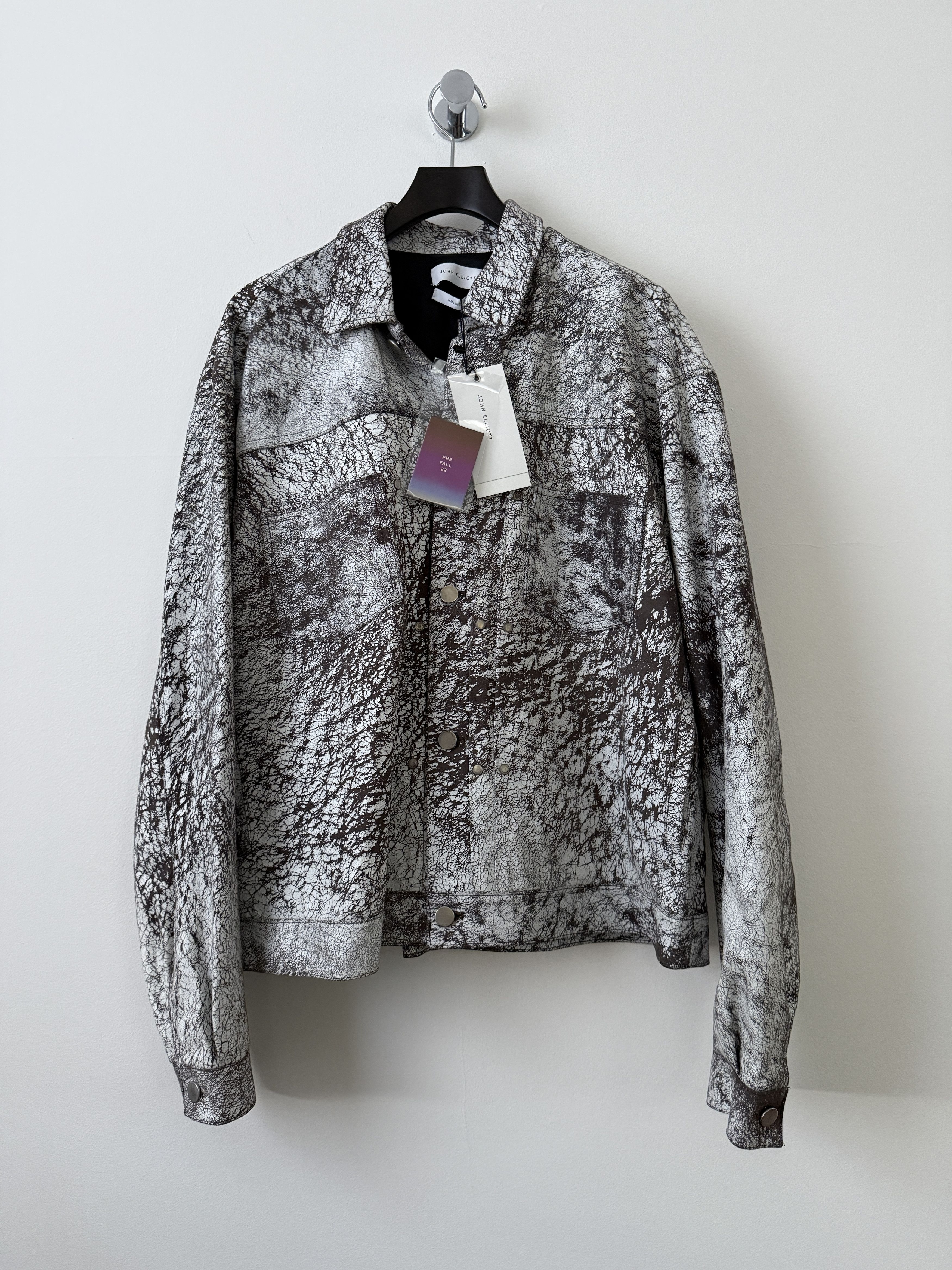 John Elliott Painted Type II Leather Thumper Jacket Size US XL / EU 56 / 4 - 1 Thumbnail