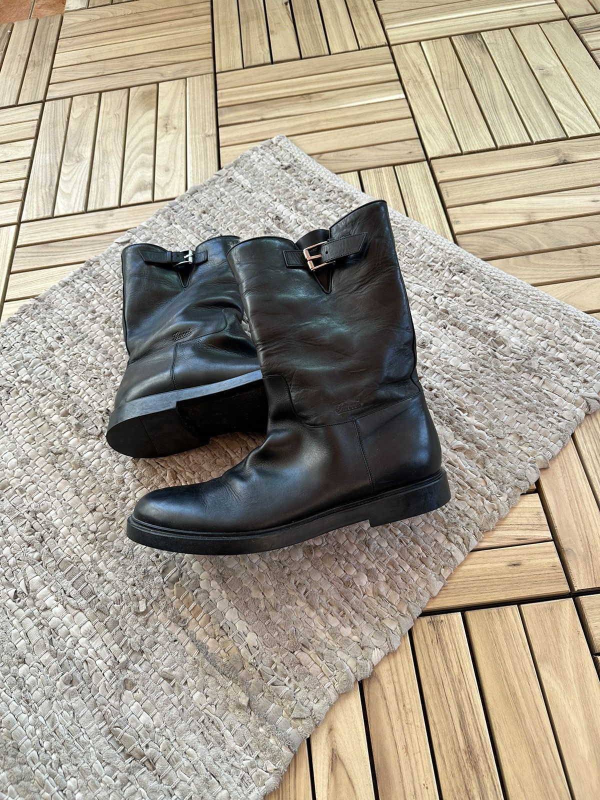 Gucci Chelsea Leather Boots Shoes