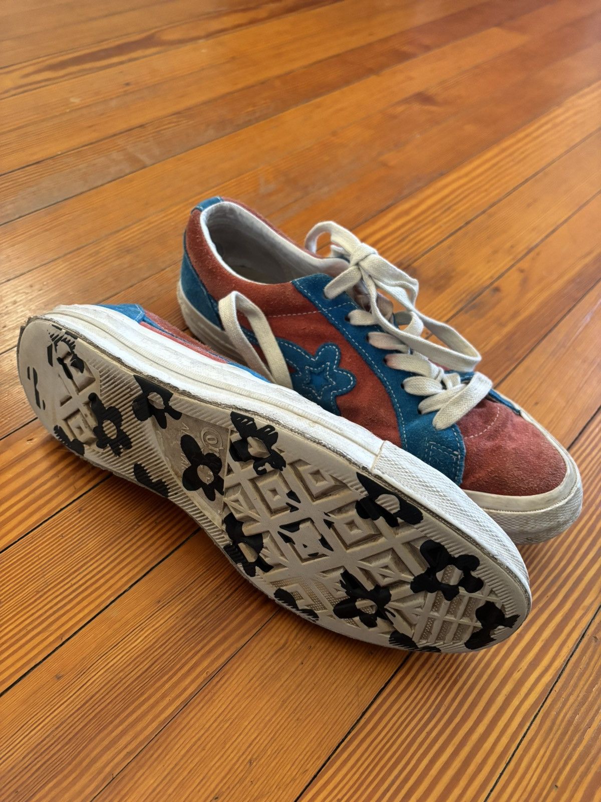 Converse × Golf Wang × Golf le Fleur Golf Le Fleur Red/Blue Original Low Top Converse Men’s 10 Size US 10 / EU 43 - 9 Thumbnail