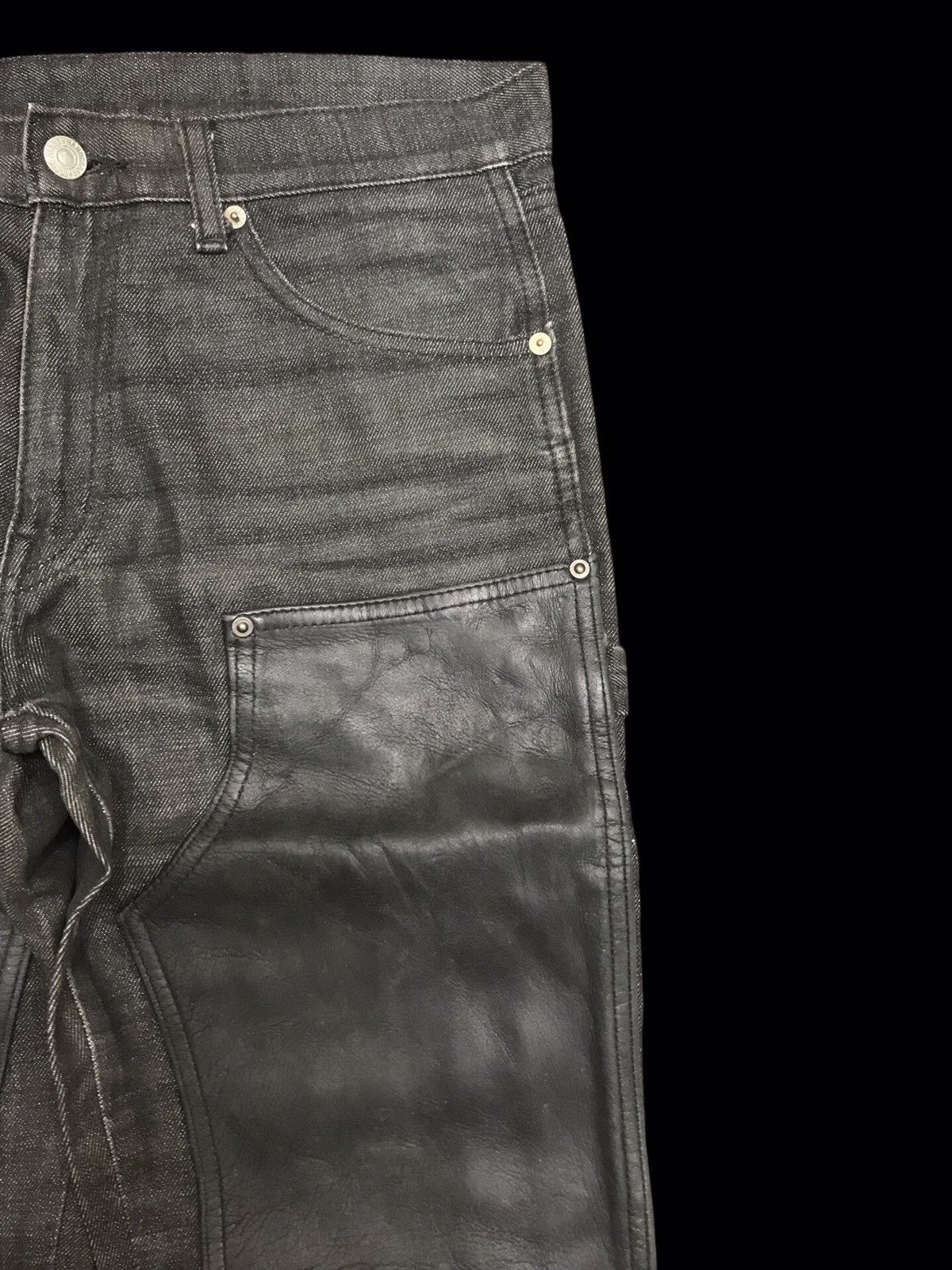 Japanese Brand Insane TOKYO JEANS 8Oz Double Knee Hybrid Biker Denim F333 Size US 32 / EU 48 - 3 Thumbnail